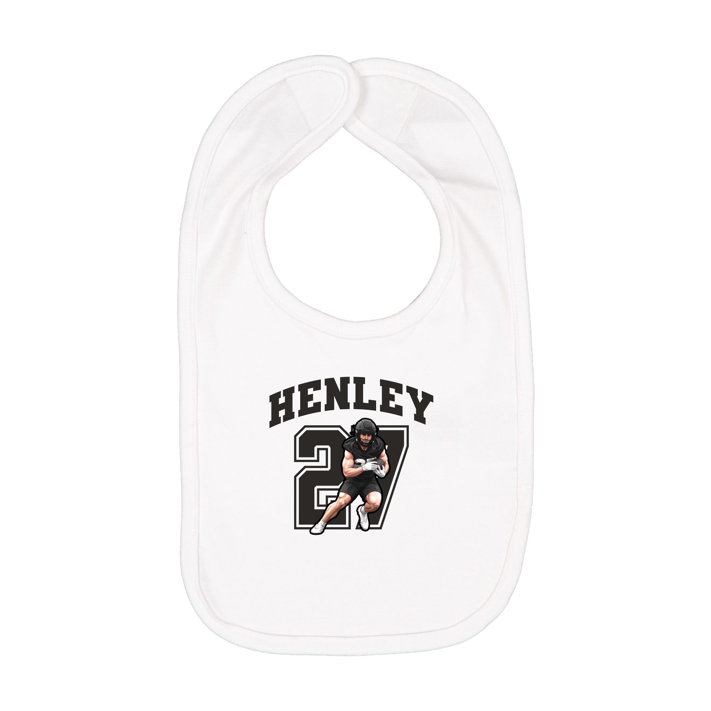 Infant Bib — Number in White