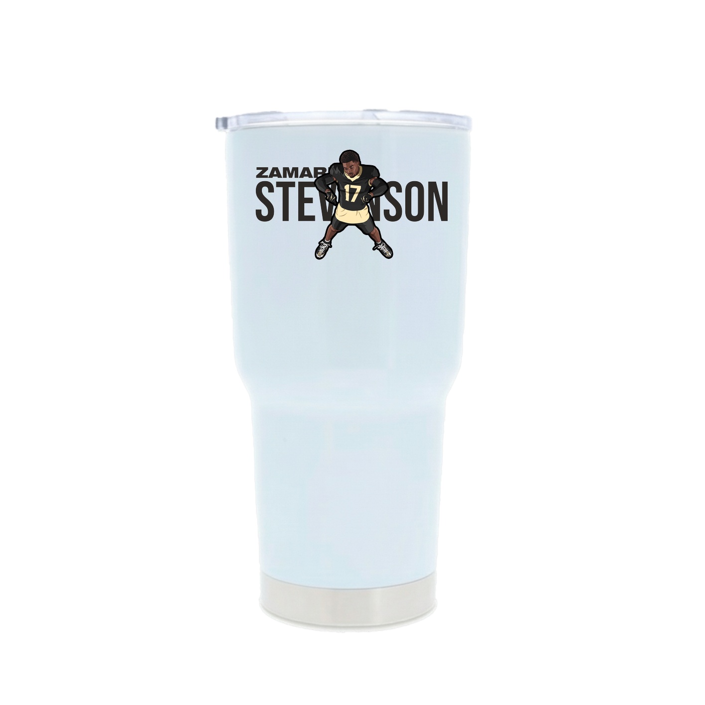 30oz Stainless Steel Tumbler — Player Name in White