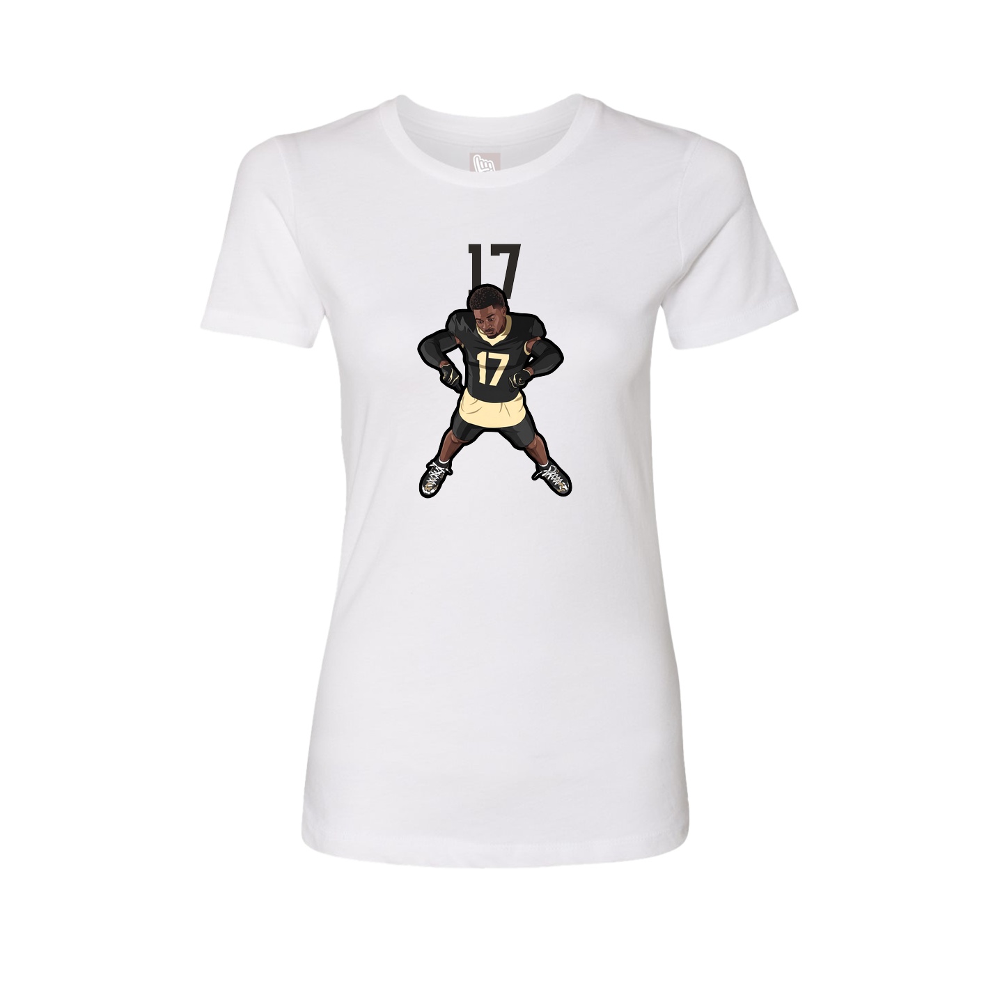Fitted Women's Tee — Number Top in White