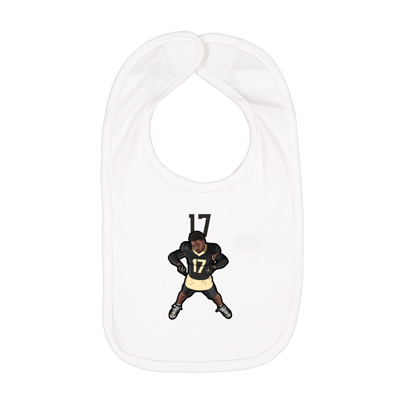 Infant Bib — Number Top in White