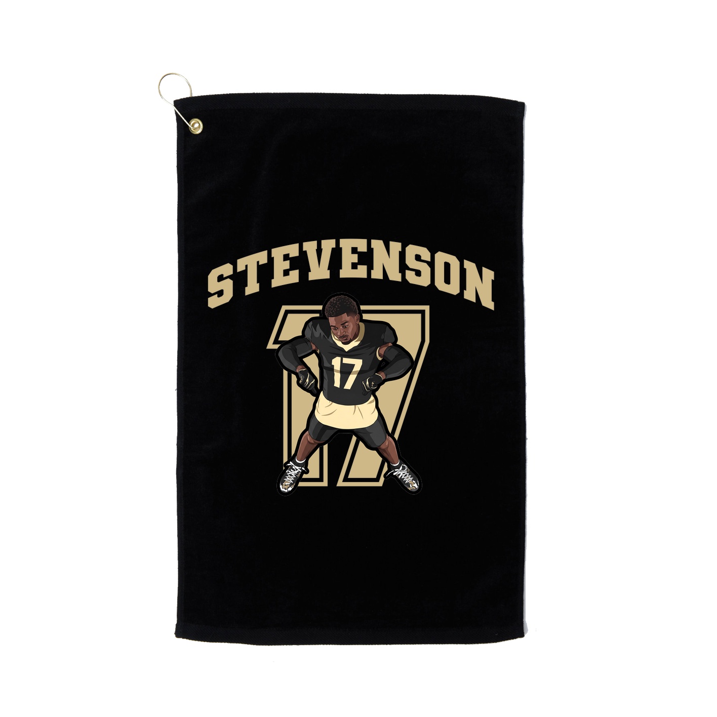 Golf Towel — Number in Black