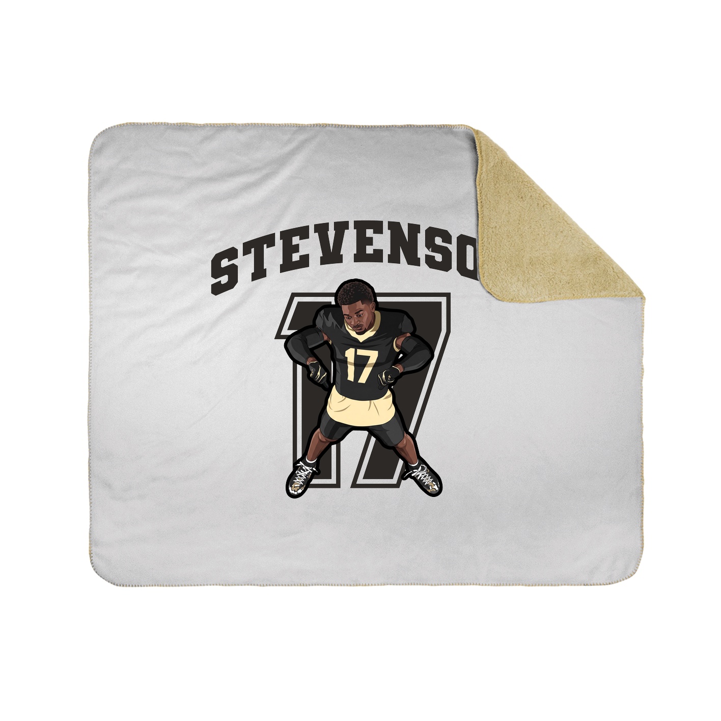 Throw Blanket — Number in White