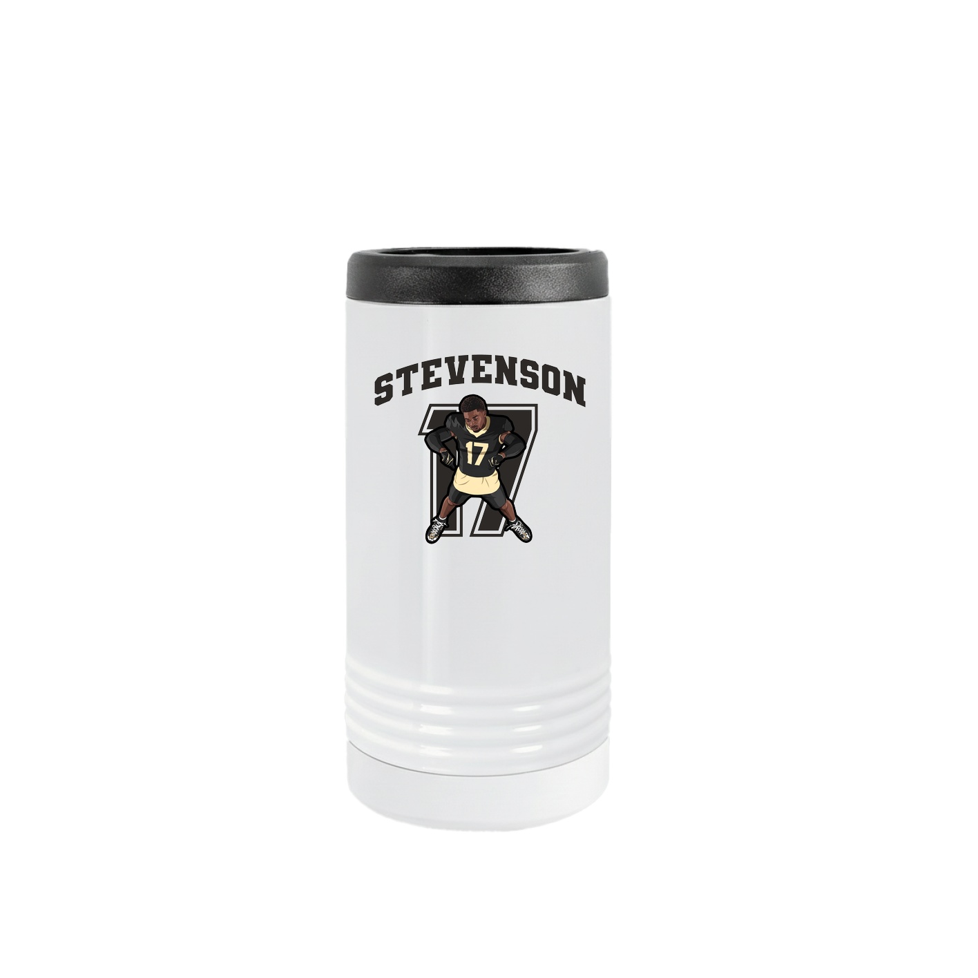 Slim Beverage Holder — Number in White
