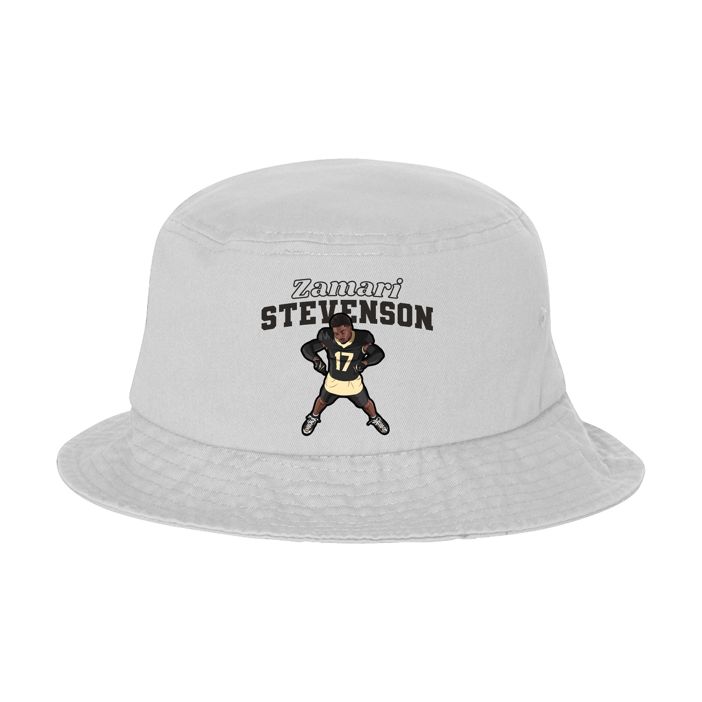 Bucket Cap — Name Arch in White