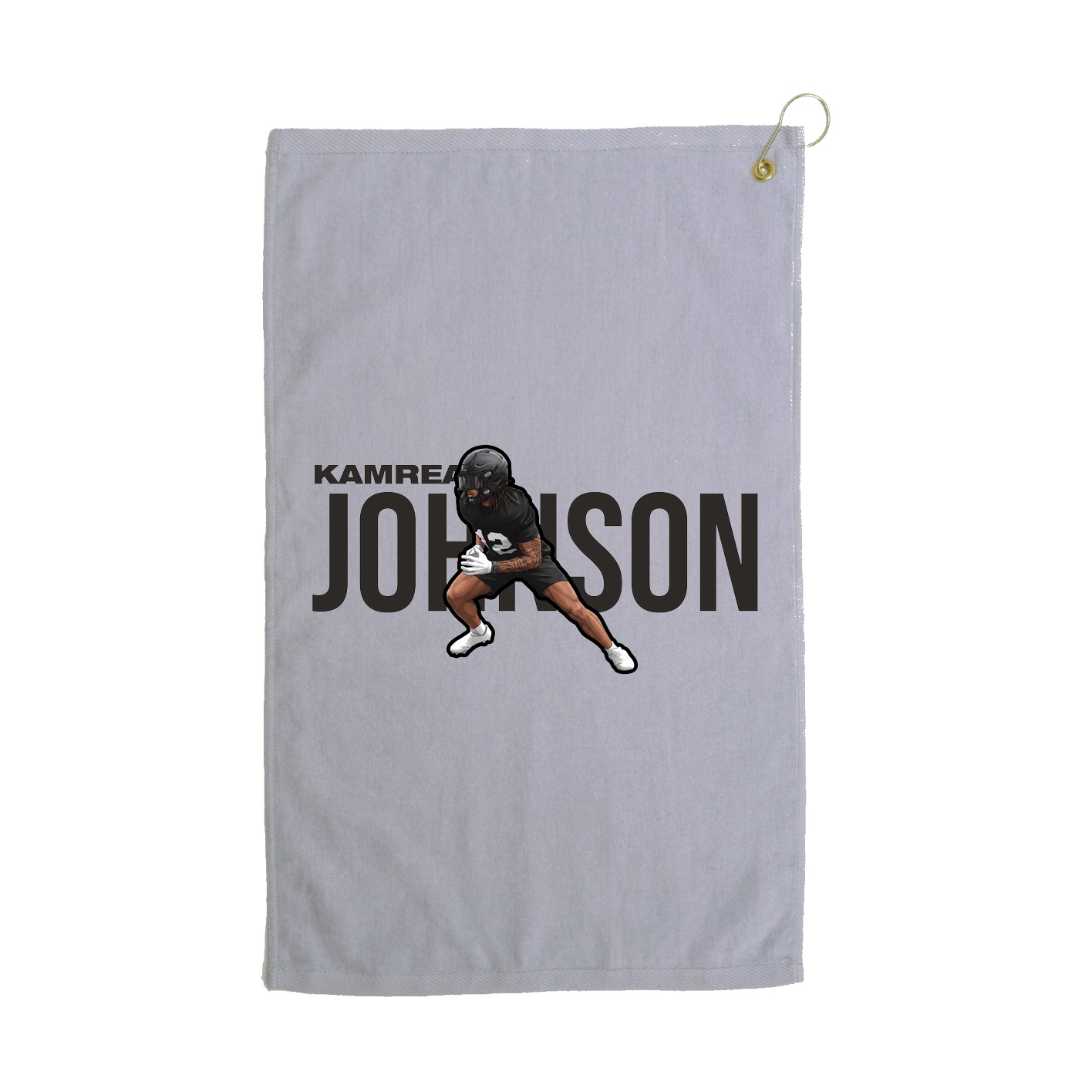 Golf Towel — Player Name in Grey