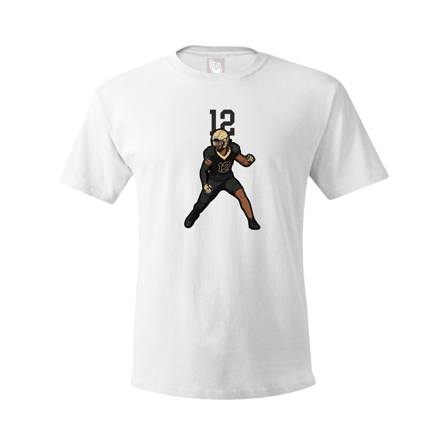 Youth Tee — Number Top in White