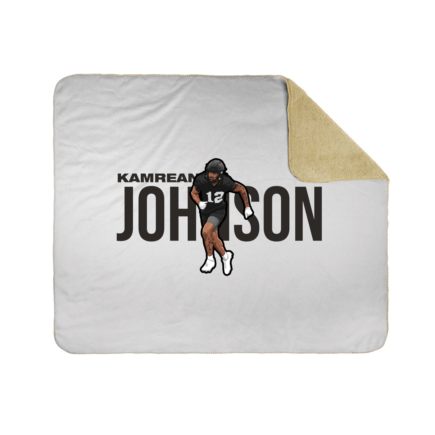 Throw Blanket — Player Name in White