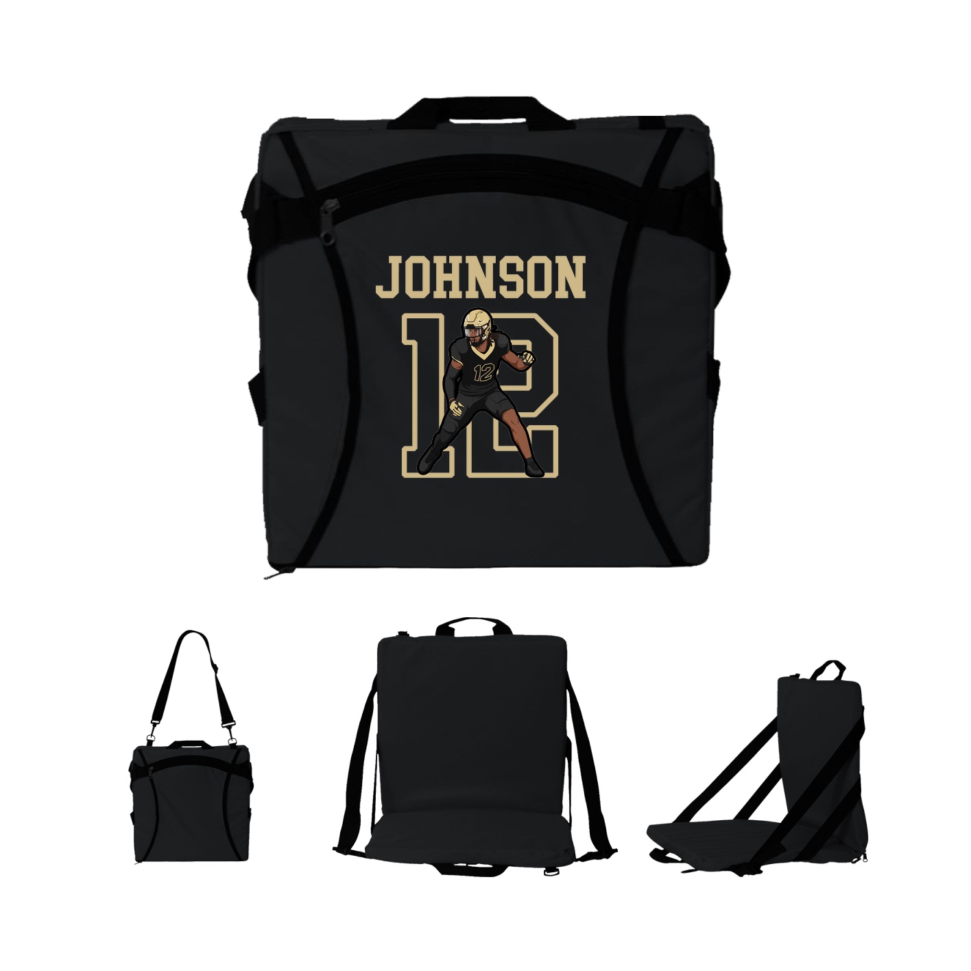 Folding Stadium Seat — Shirsey in Black