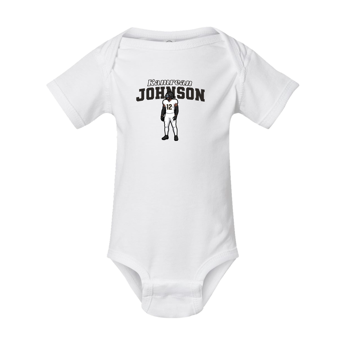 Baby Onesie — Name Arch in White