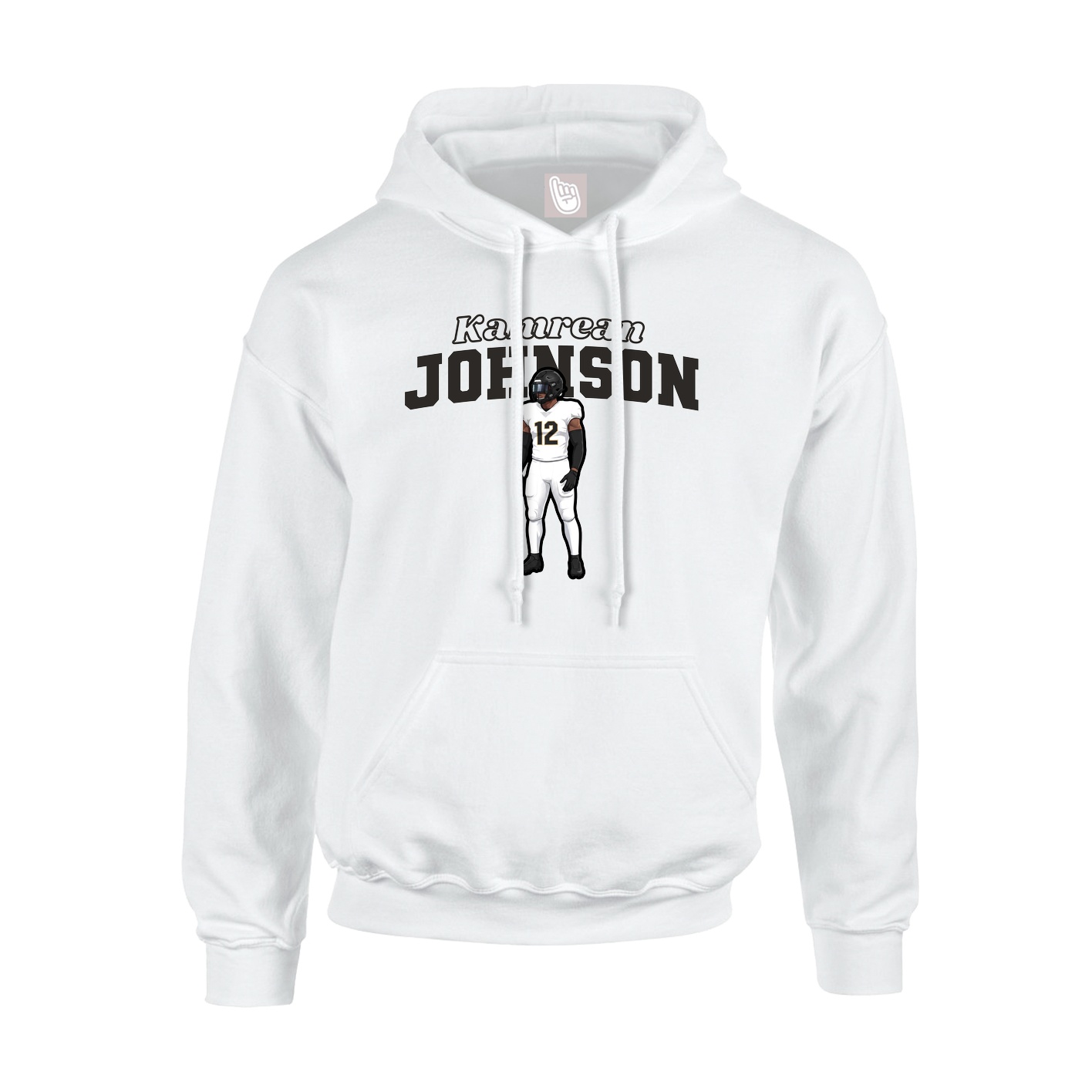 Hoodie — Name Arch in White