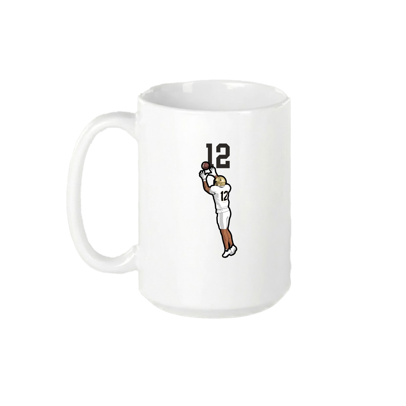 15oz Coffee Mug — Number Top in White