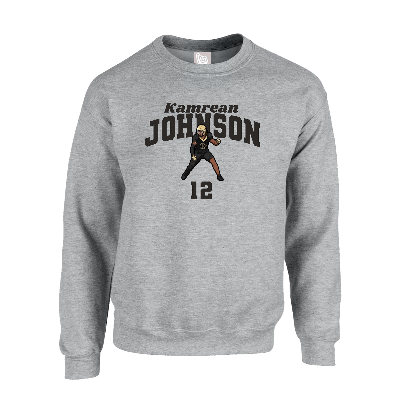 Fleece Crew — Signature Arch in Grey