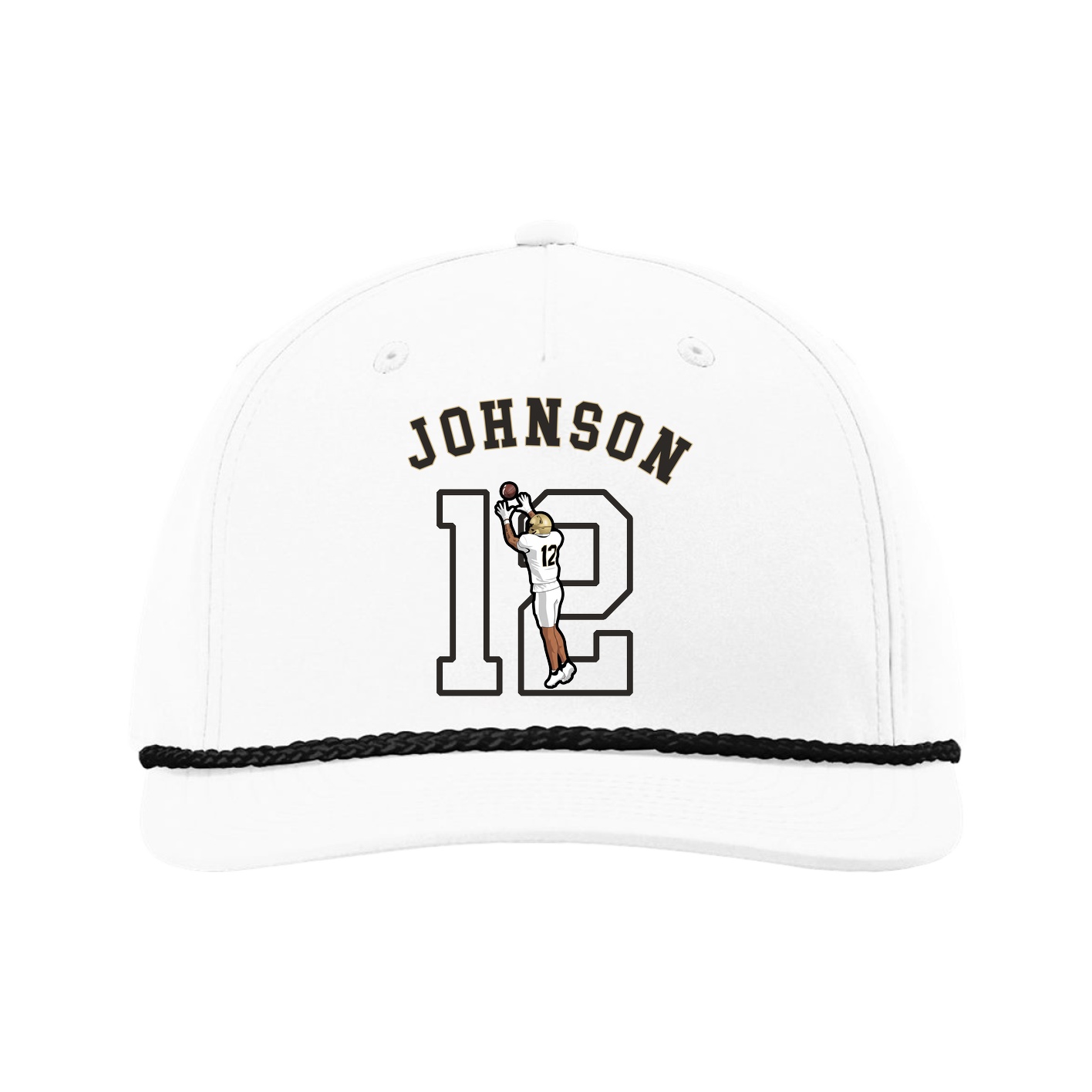 Five-Panel Classic Rope Cap — Shirsey Arch in White