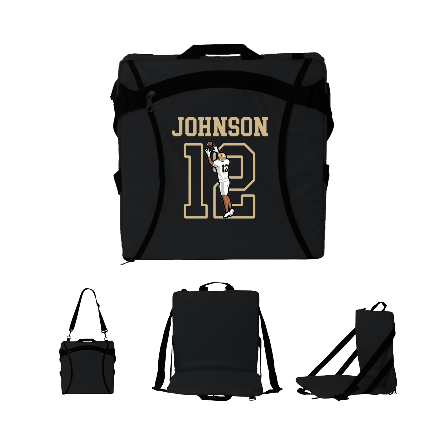 Folding Stadium Seat — Shirsey in Black