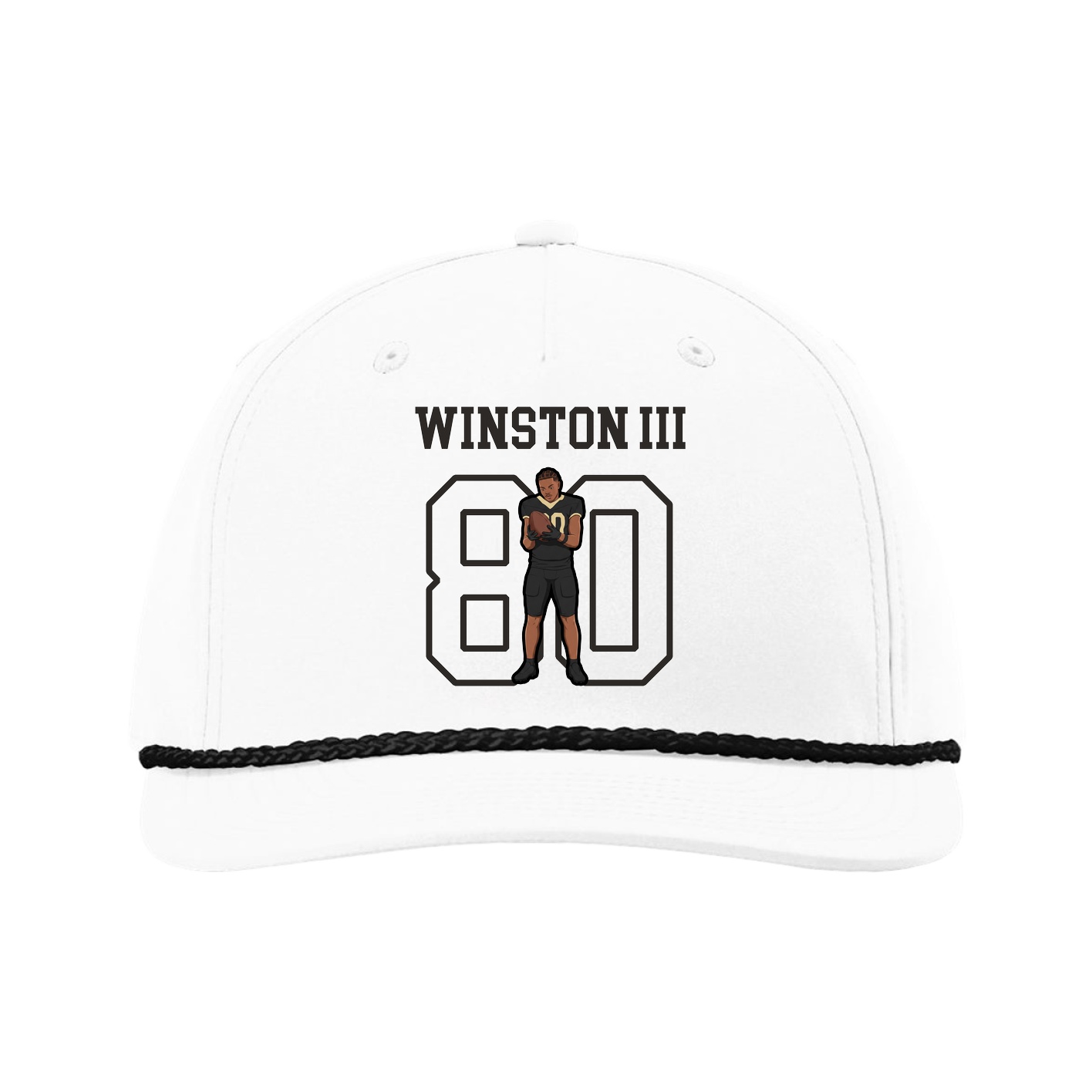 Five-Panel Classic Rope Cap — Shirsey in White