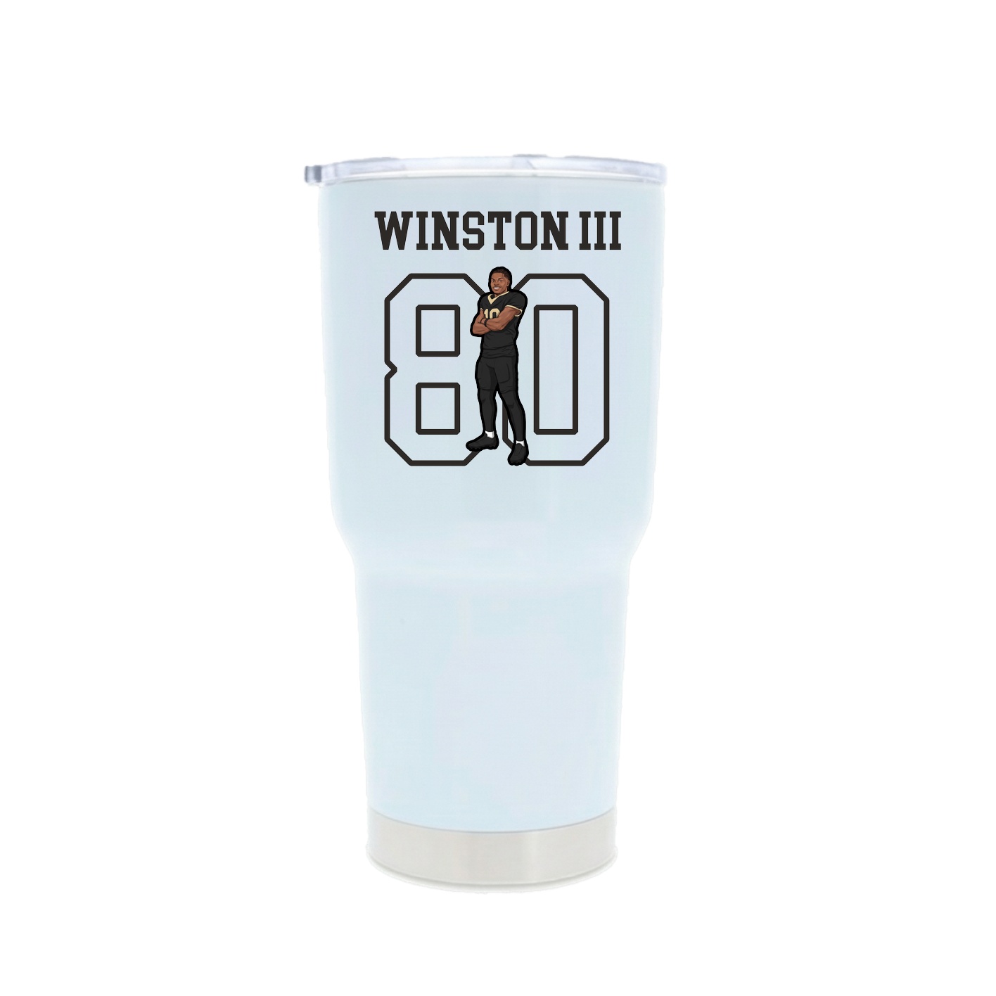 30oz Stainless Steel Tumbler — Shirsey in White