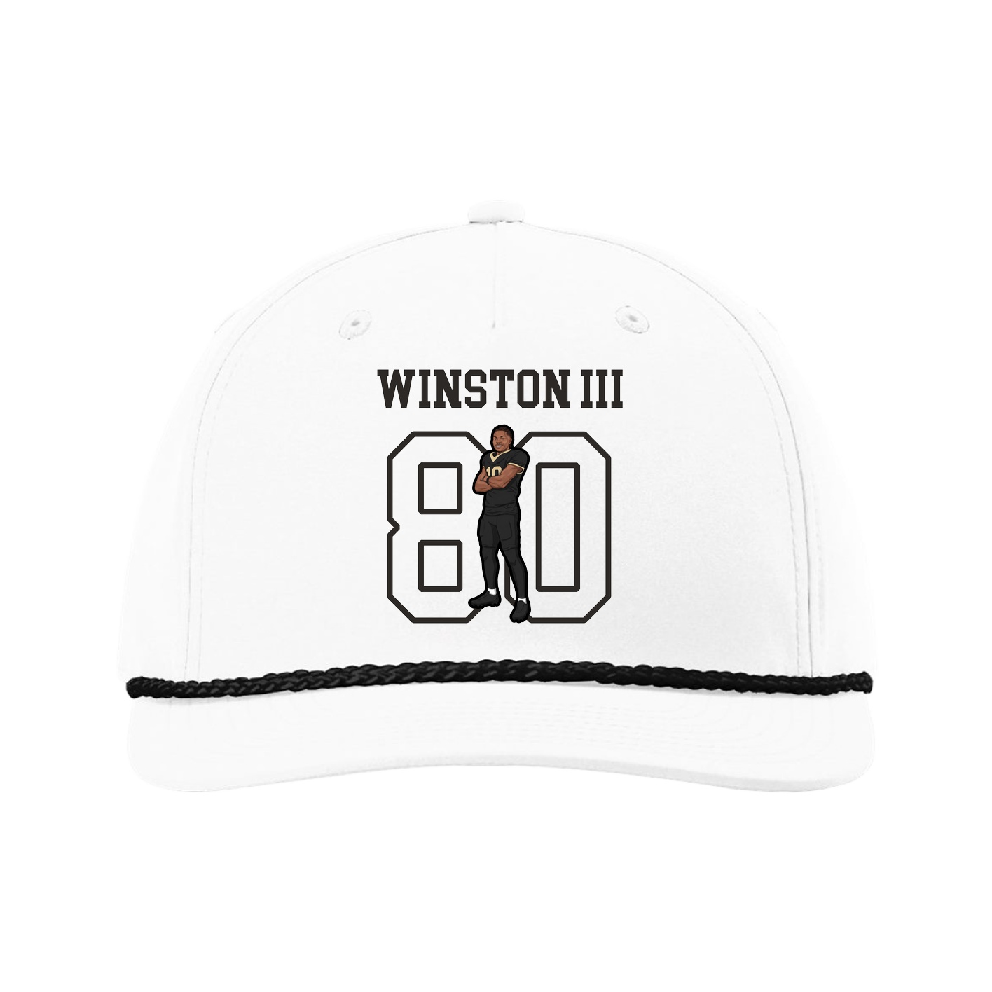 Five-Panel Classic Rope Cap — Shirsey in White