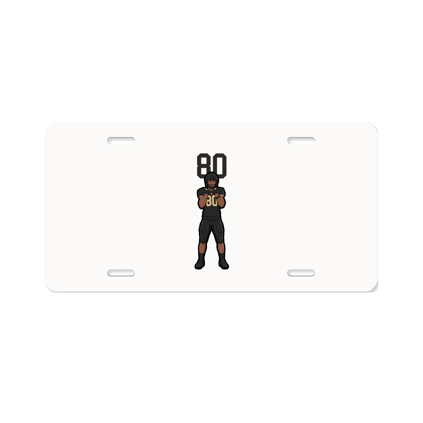 License Plate — Number Top in Classic