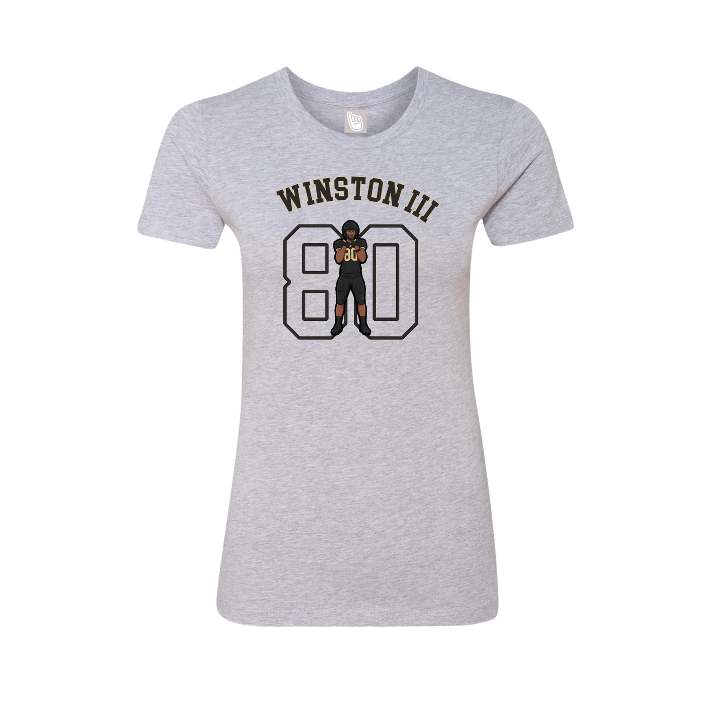 Fitted Women's Tee — Shirsey Arch in Grey