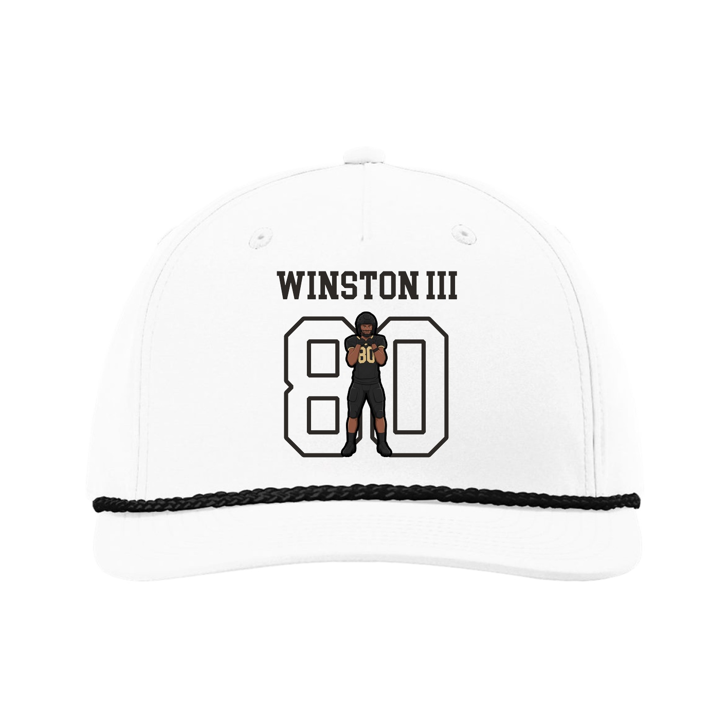 Five-Panel Classic Rope Cap — Shirsey in White