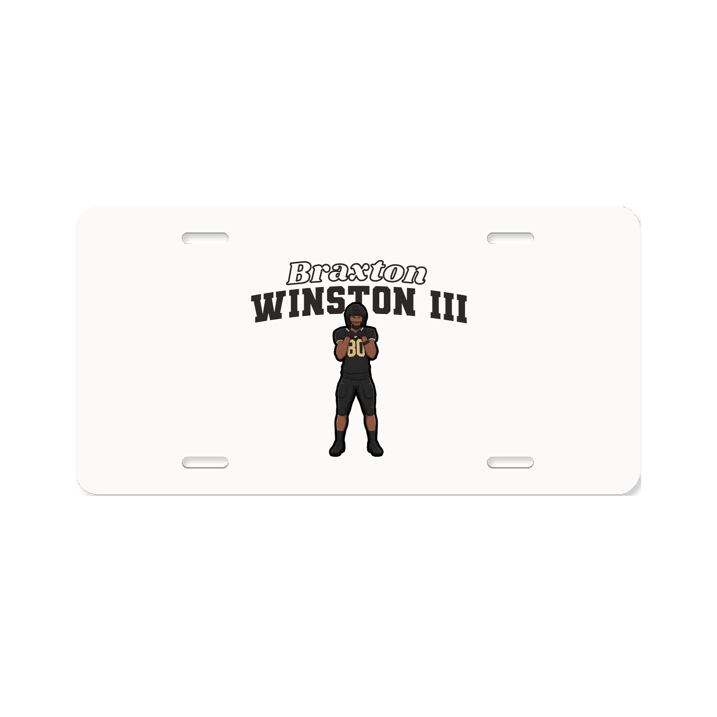 License Plate — Name Arch in Classic