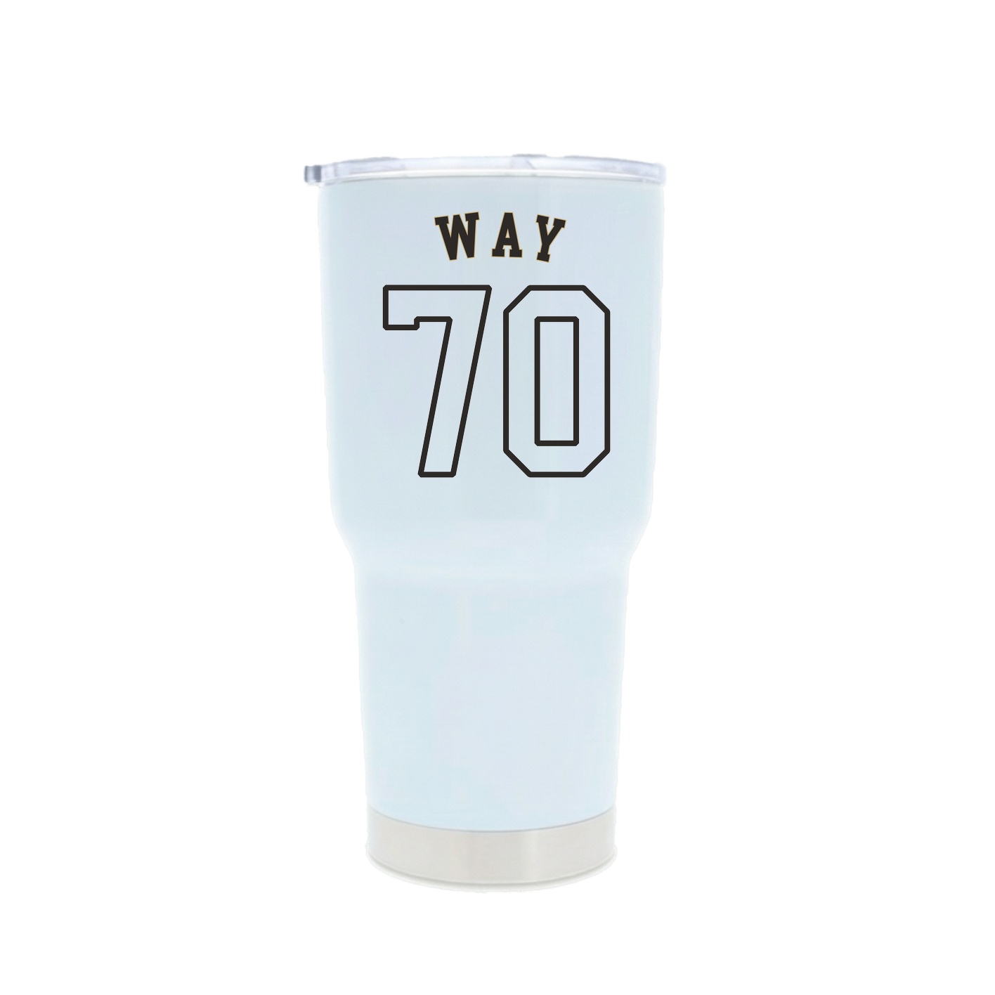 30oz Stainless Steel Tumbler — Shirsey Arch in White