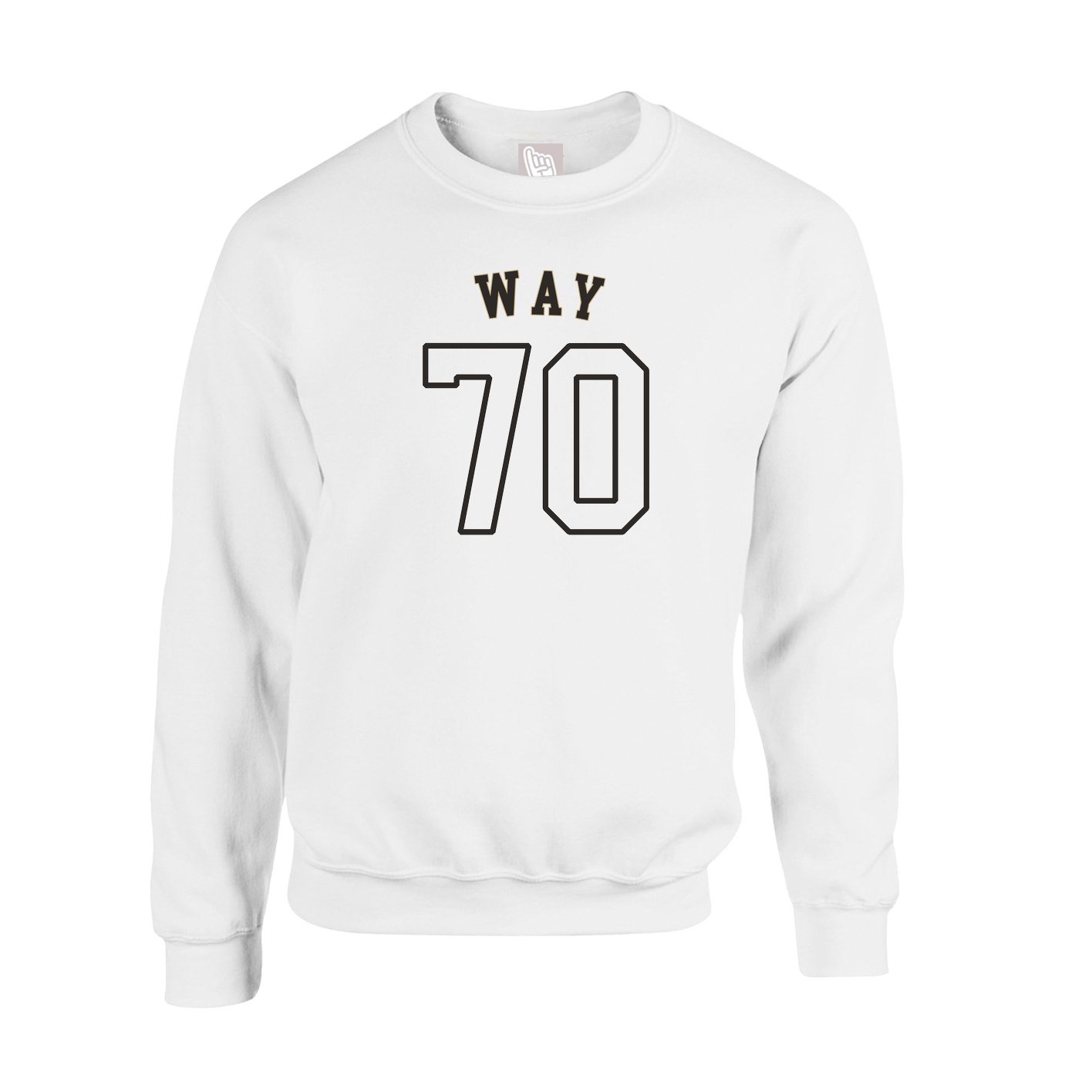Fleece Crew — Shirsey Arch in White