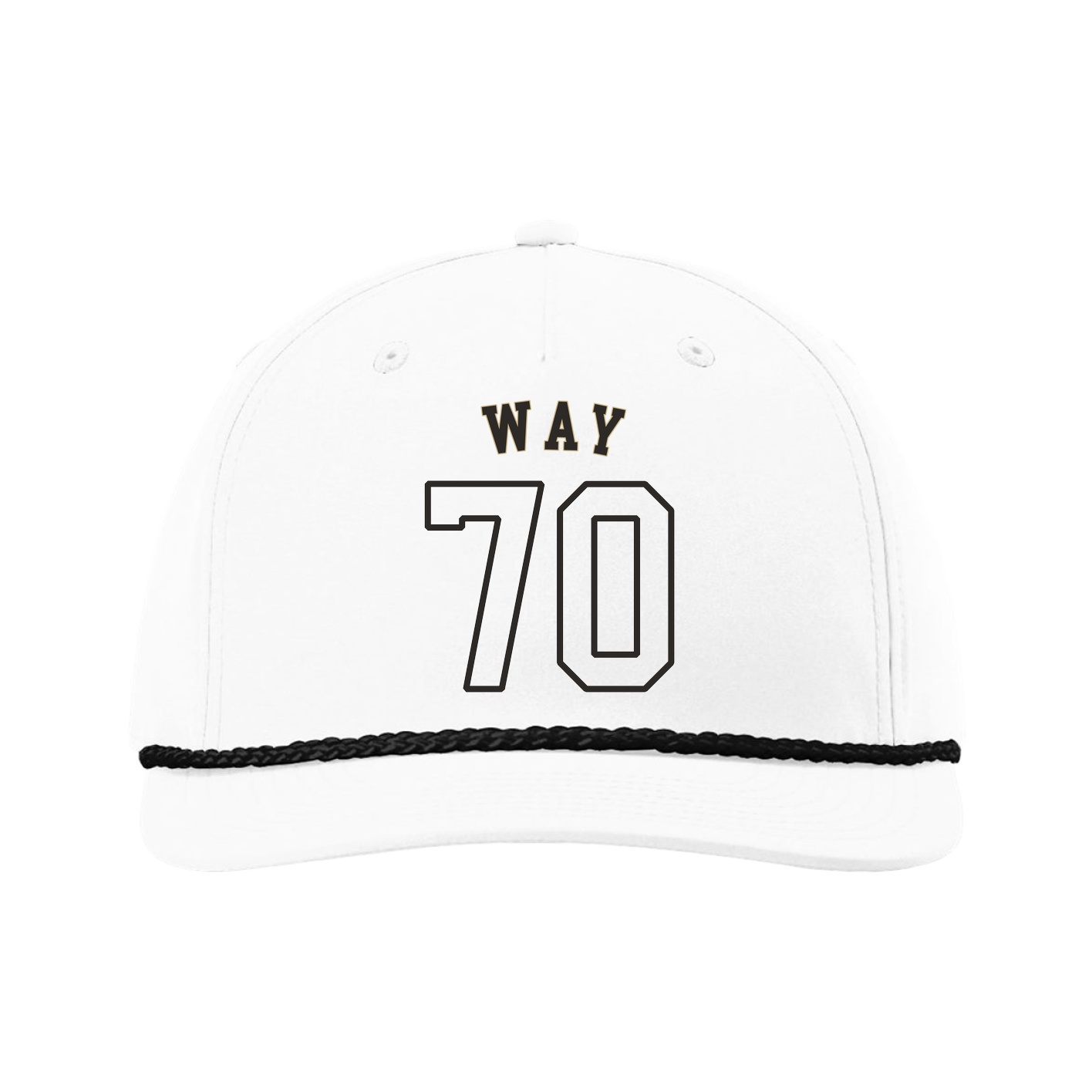 Five-Panel Classic Rope Cap — Shirsey Arch in White