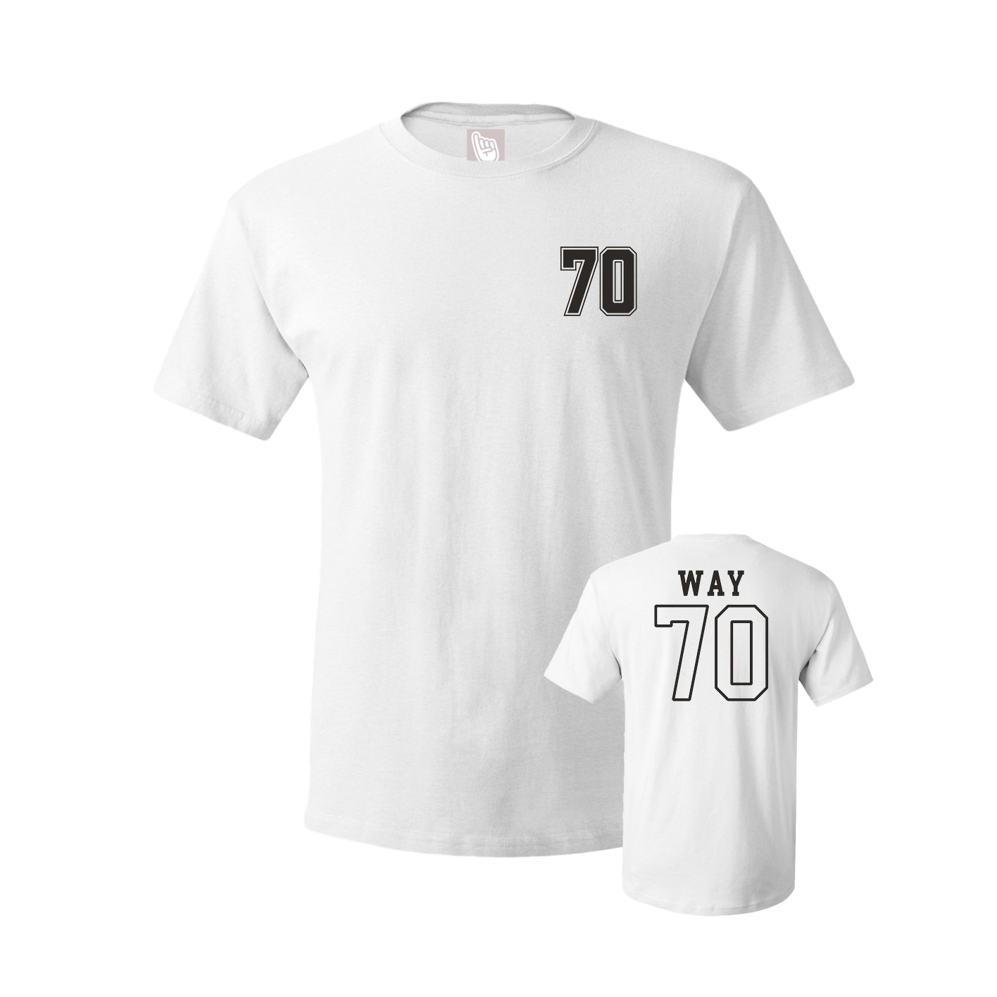 Youth Tee — Chest Back in White