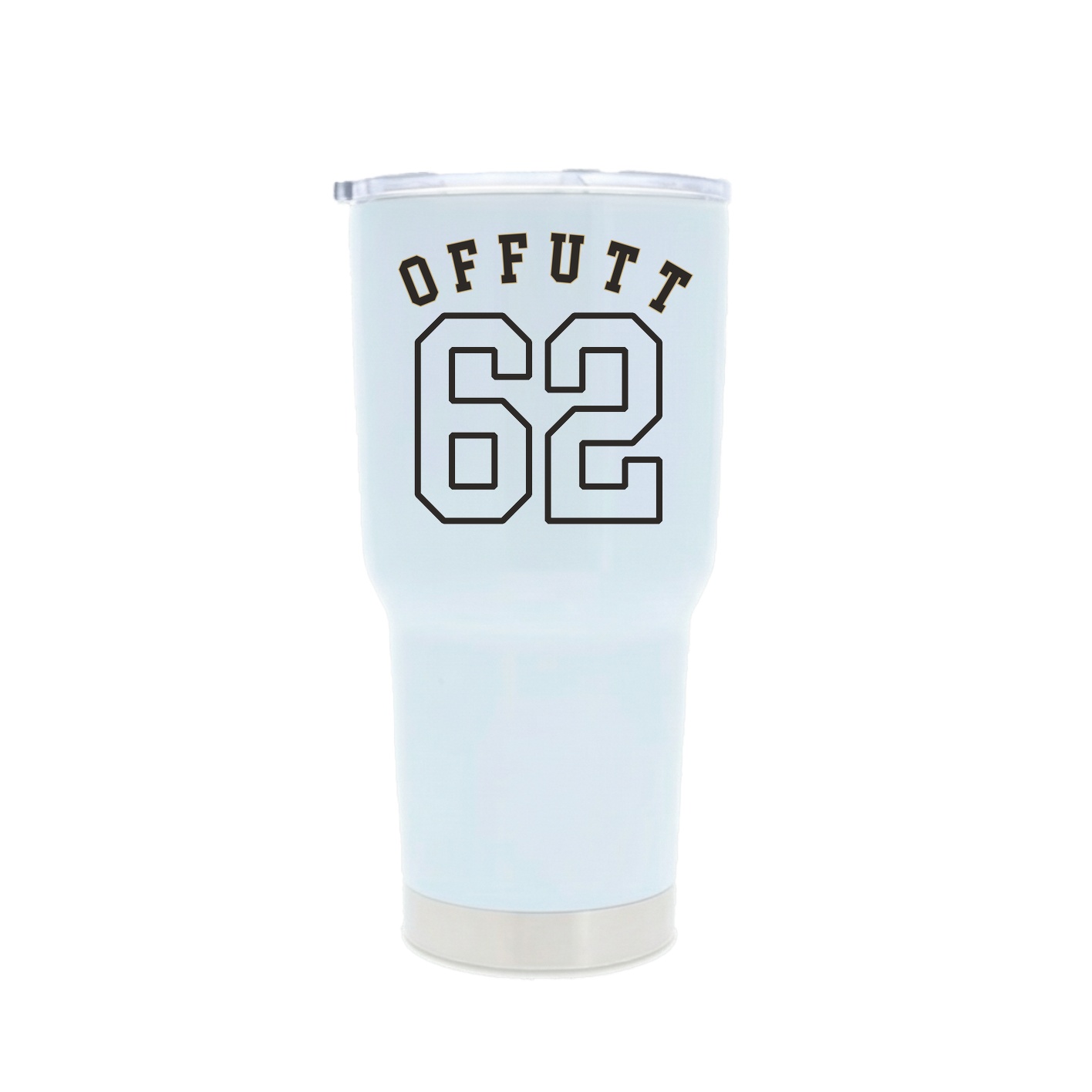 30oz Stainless Steel Tumbler — Shirsey Arch in White