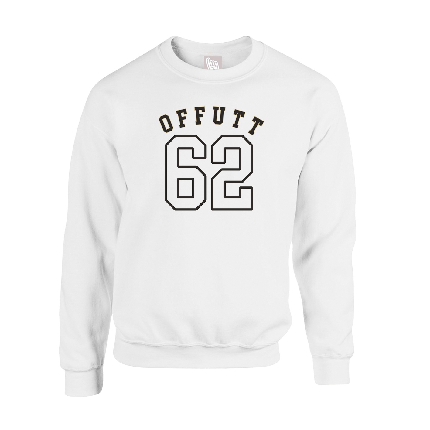 Fleece Crew — Shirsey Arch in White
