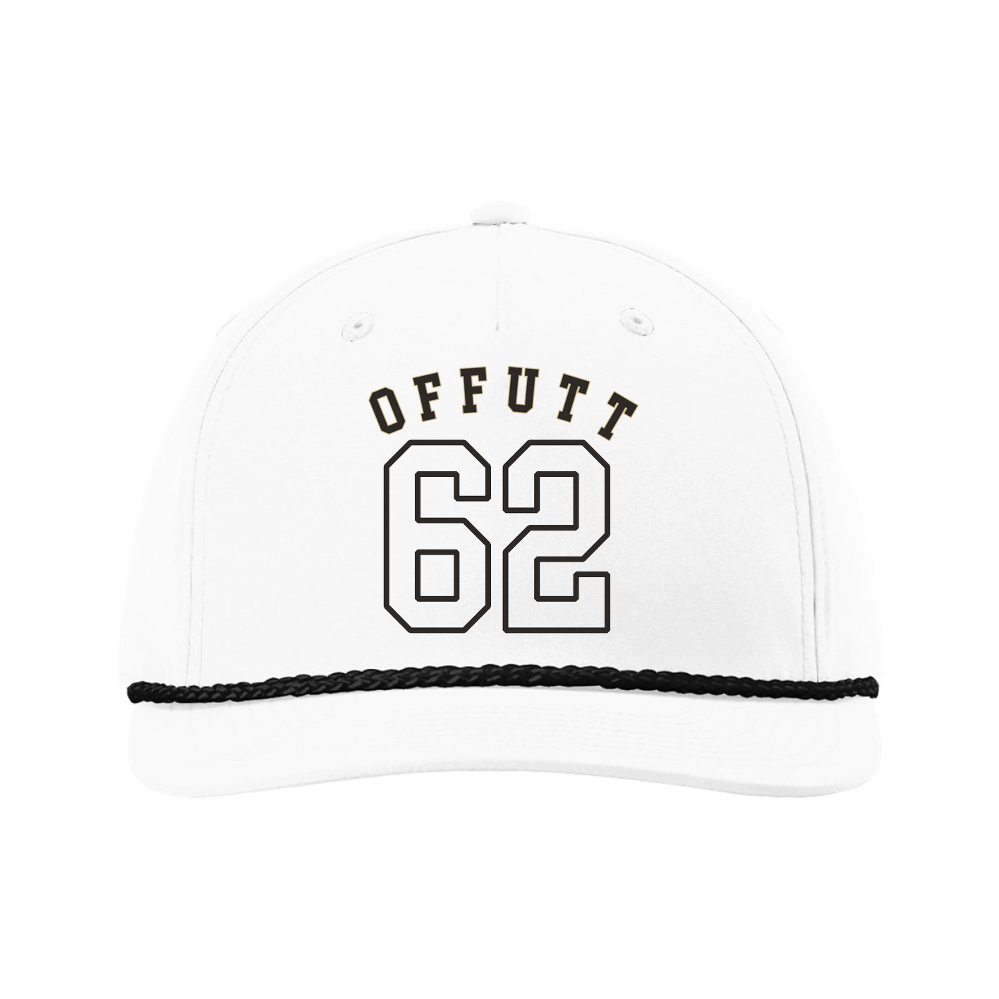 Five-Panel Classic Rope Cap — Shirsey Arch in White