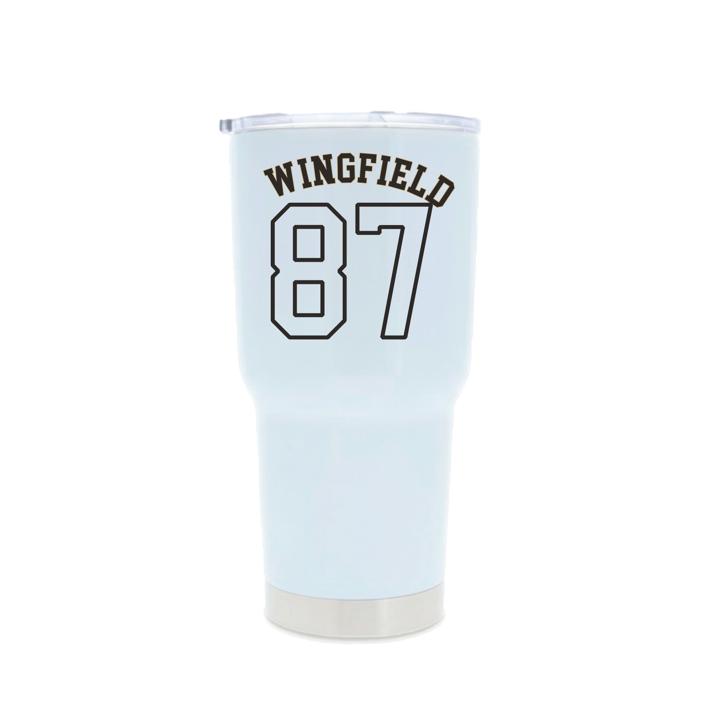 30oz Stainless Steel Tumbler — Shirsey Arch in White