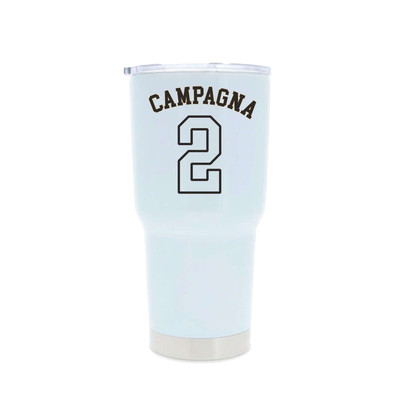 30oz Stainless Steel Tumbler — Shirsey Arch in White