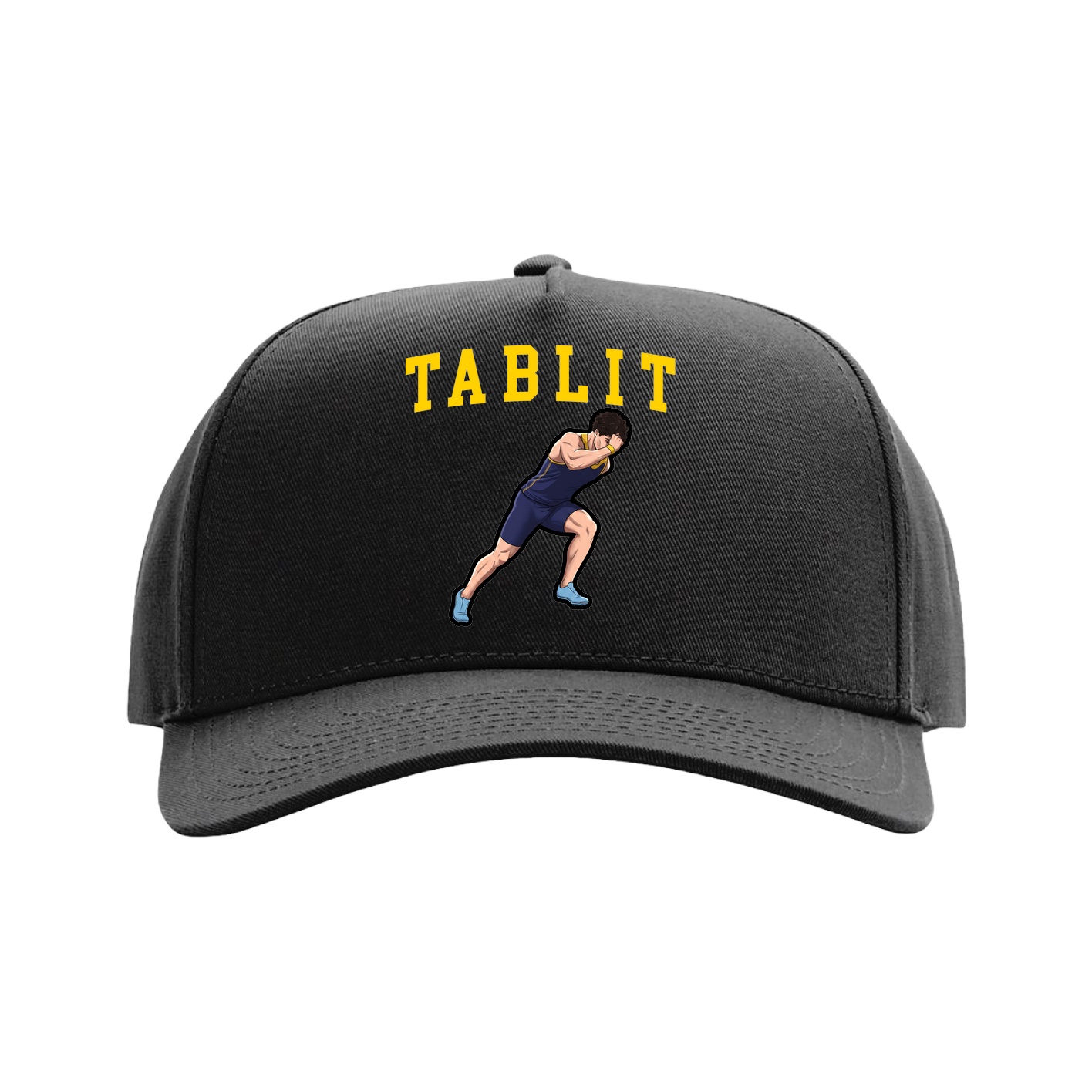Full Fabric Five-Panel Champ Cap — Shirsey in Black