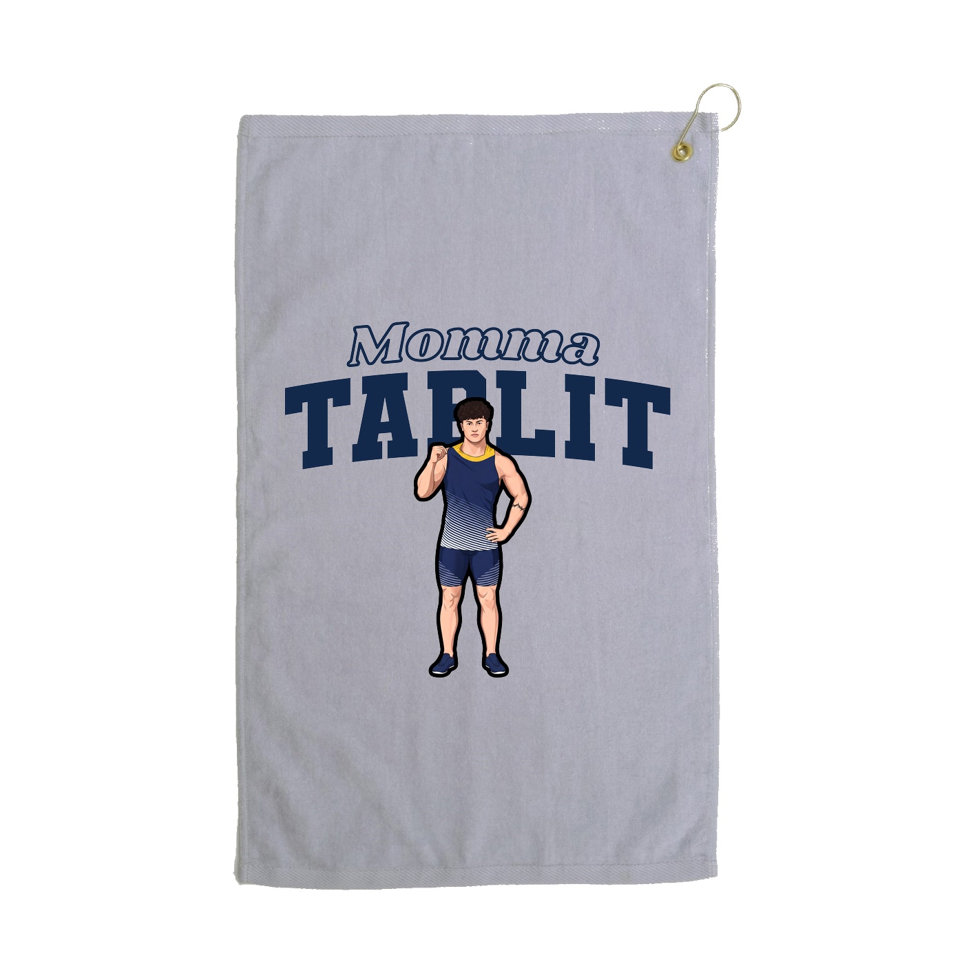 Golf Towel — Mothers Day Block in Grey