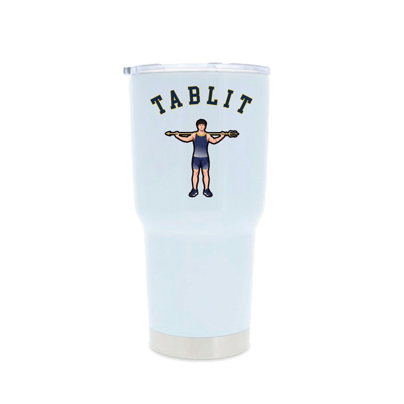 30oz Stainless Steel Tumbler — Shirsey Arch in White
