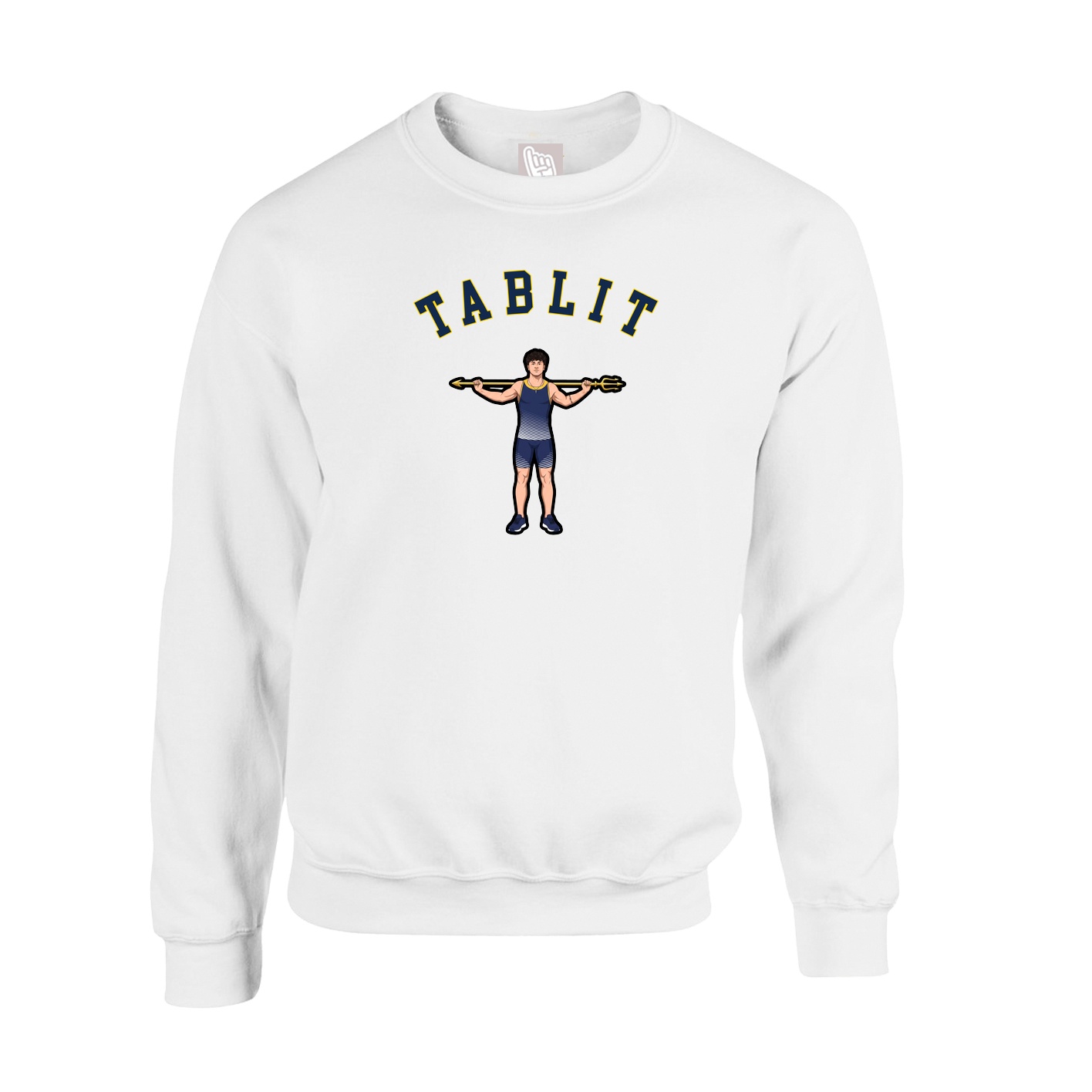 Fleece Crew — Shirsey Arch in White