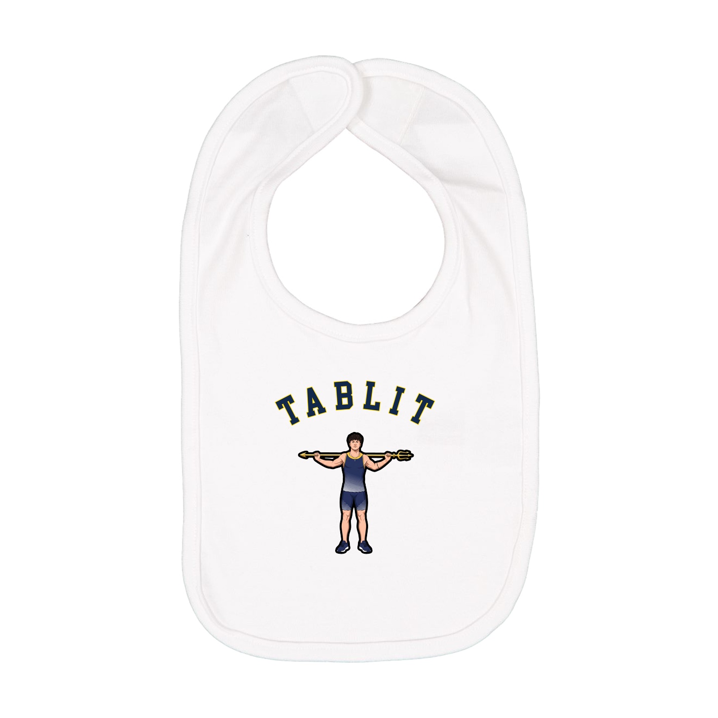 Infant Bib — Shirsey Arch in White