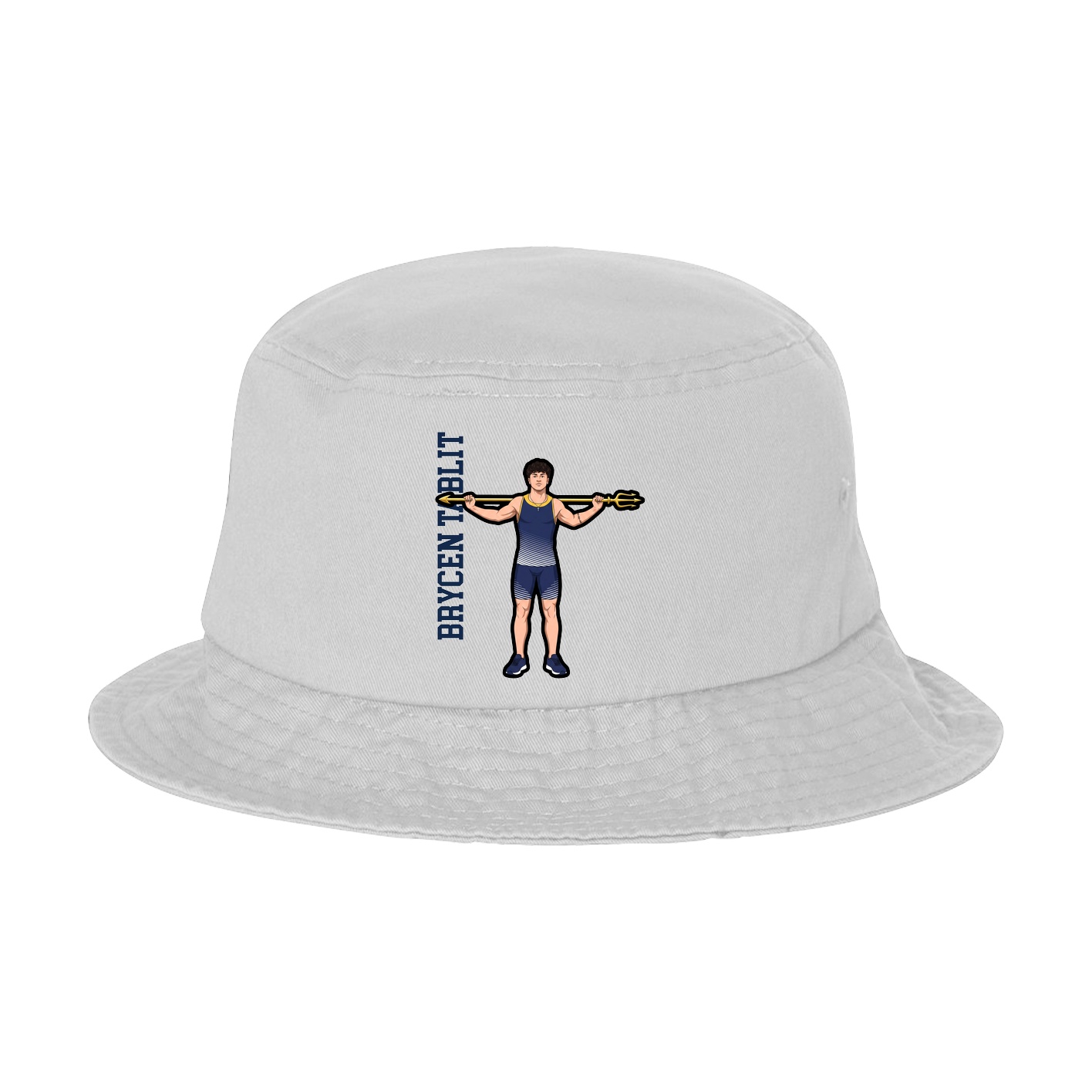 Bucket Cap — Name Vertical in White