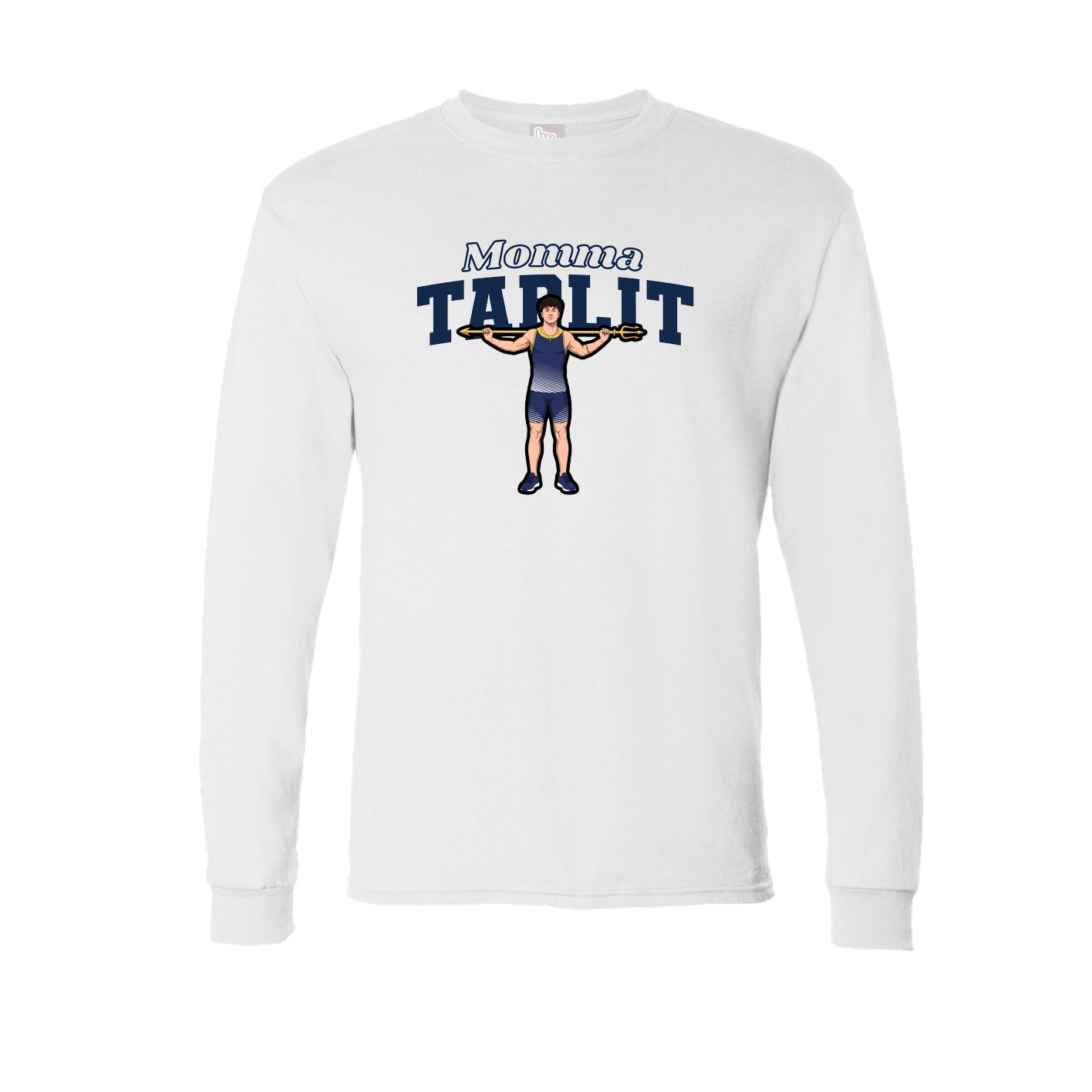 Long Sleeve Tee — Mothers Day Block in White
