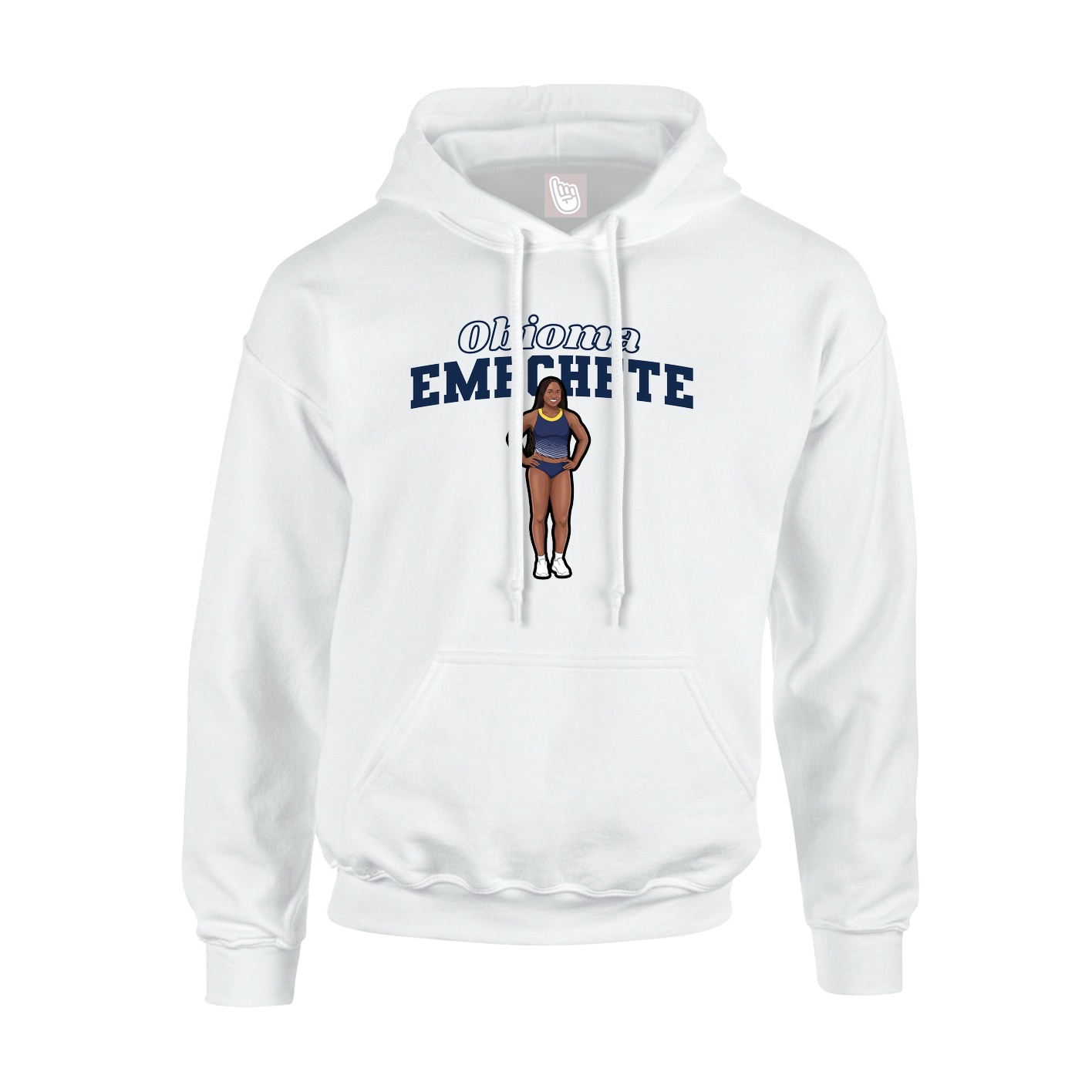Hoodie — Name Arch in White