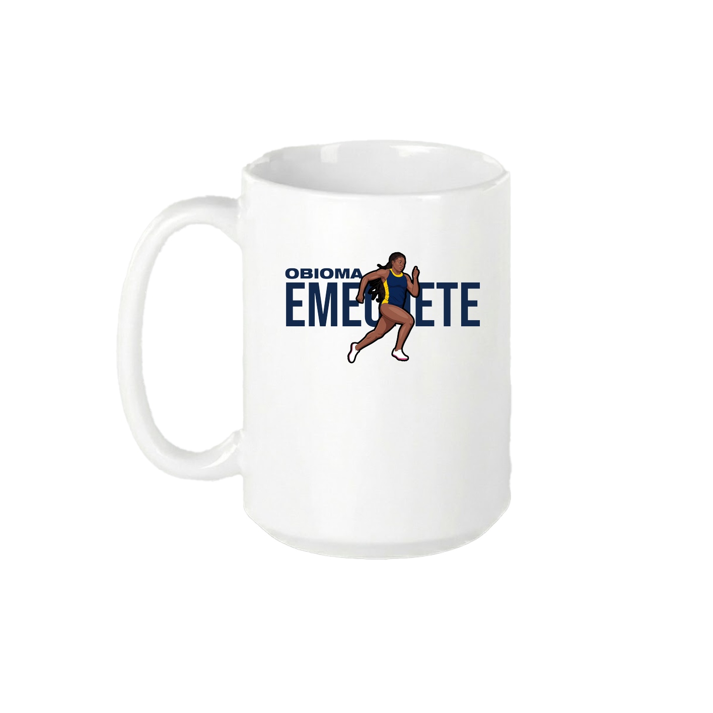 15oz Coffee Mug — Player Name in White