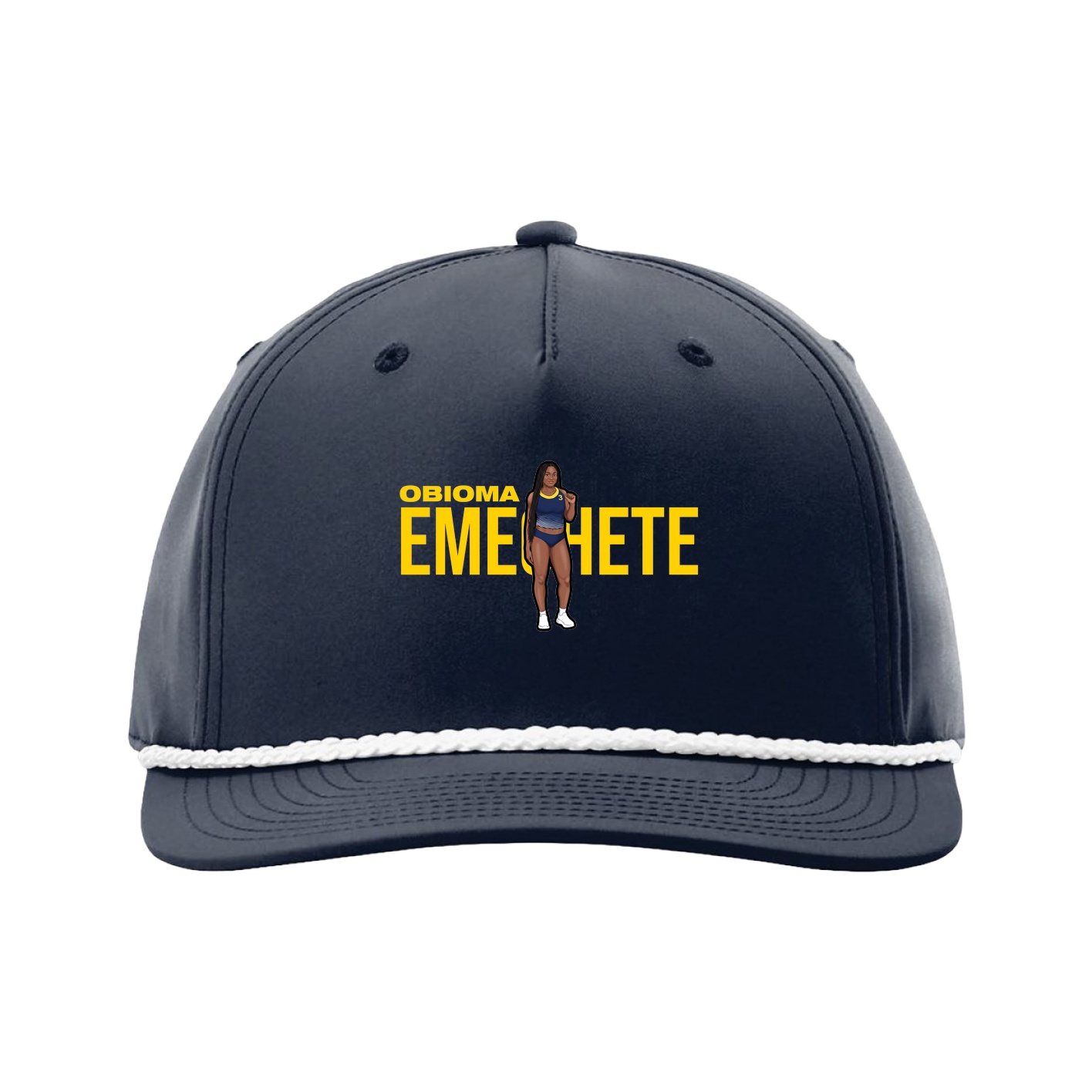 Five-Panel Classic Rope Cap — Player Name in Navy