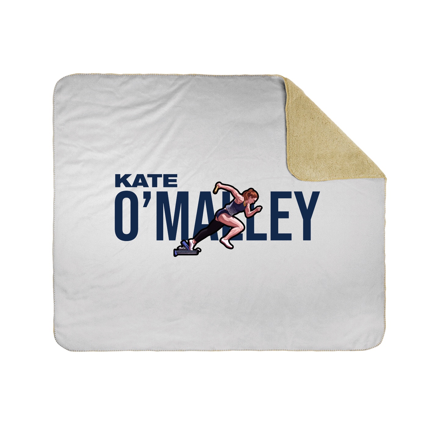 Throw Blanket — Player Name in White