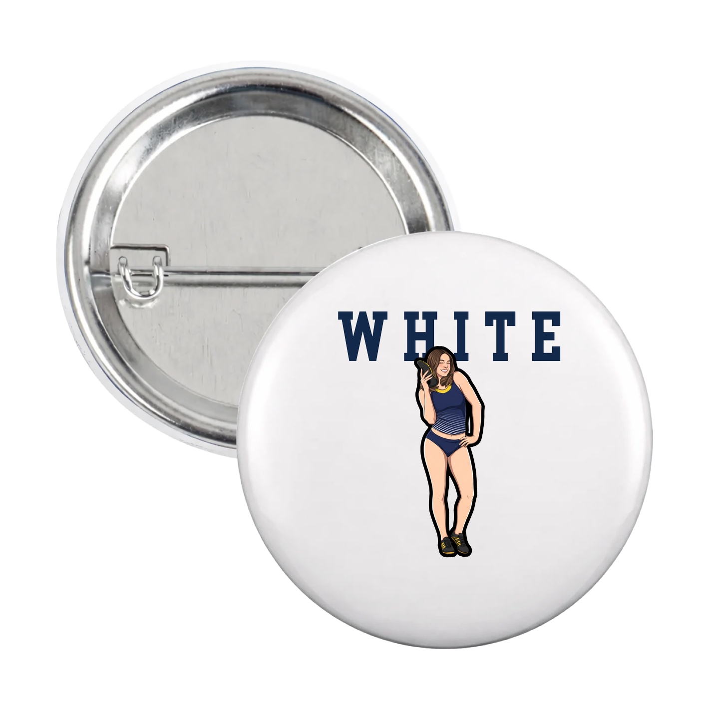 Game Day Button — Shirsey in White