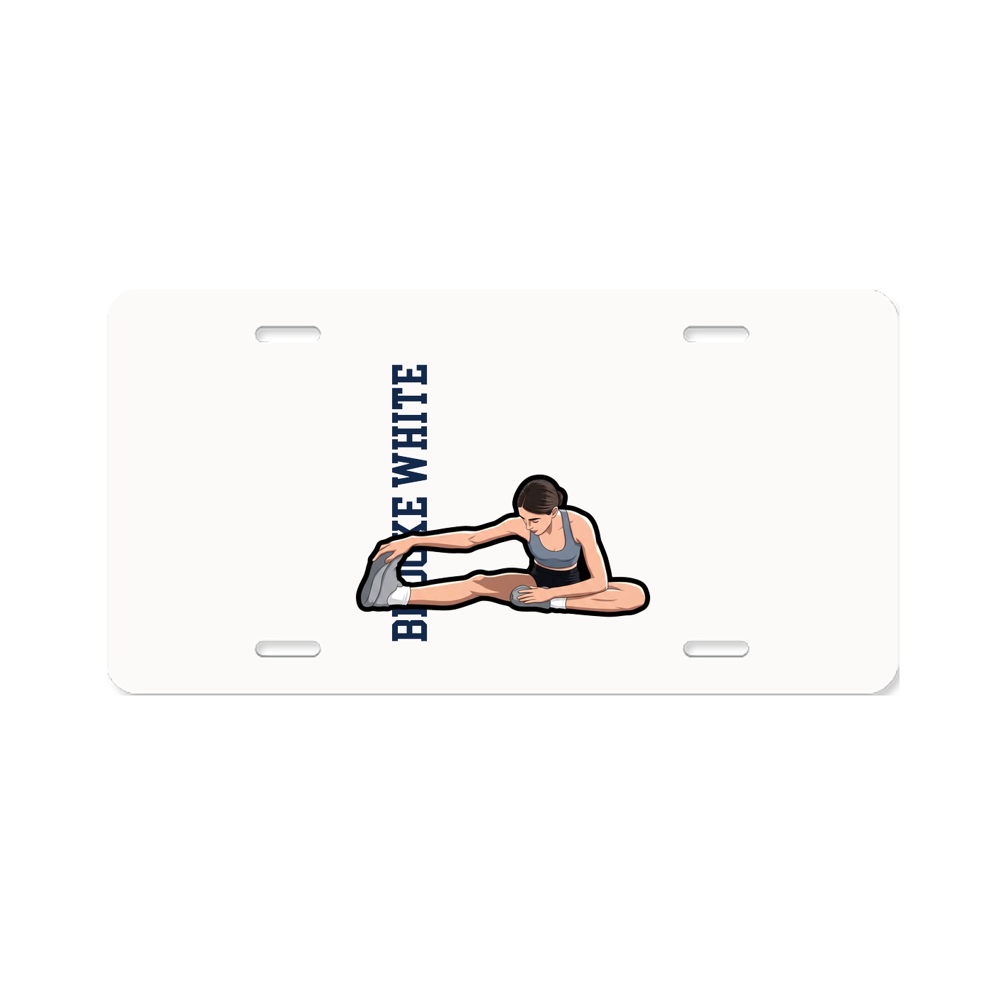 License Plate — Name Vertical in Classic