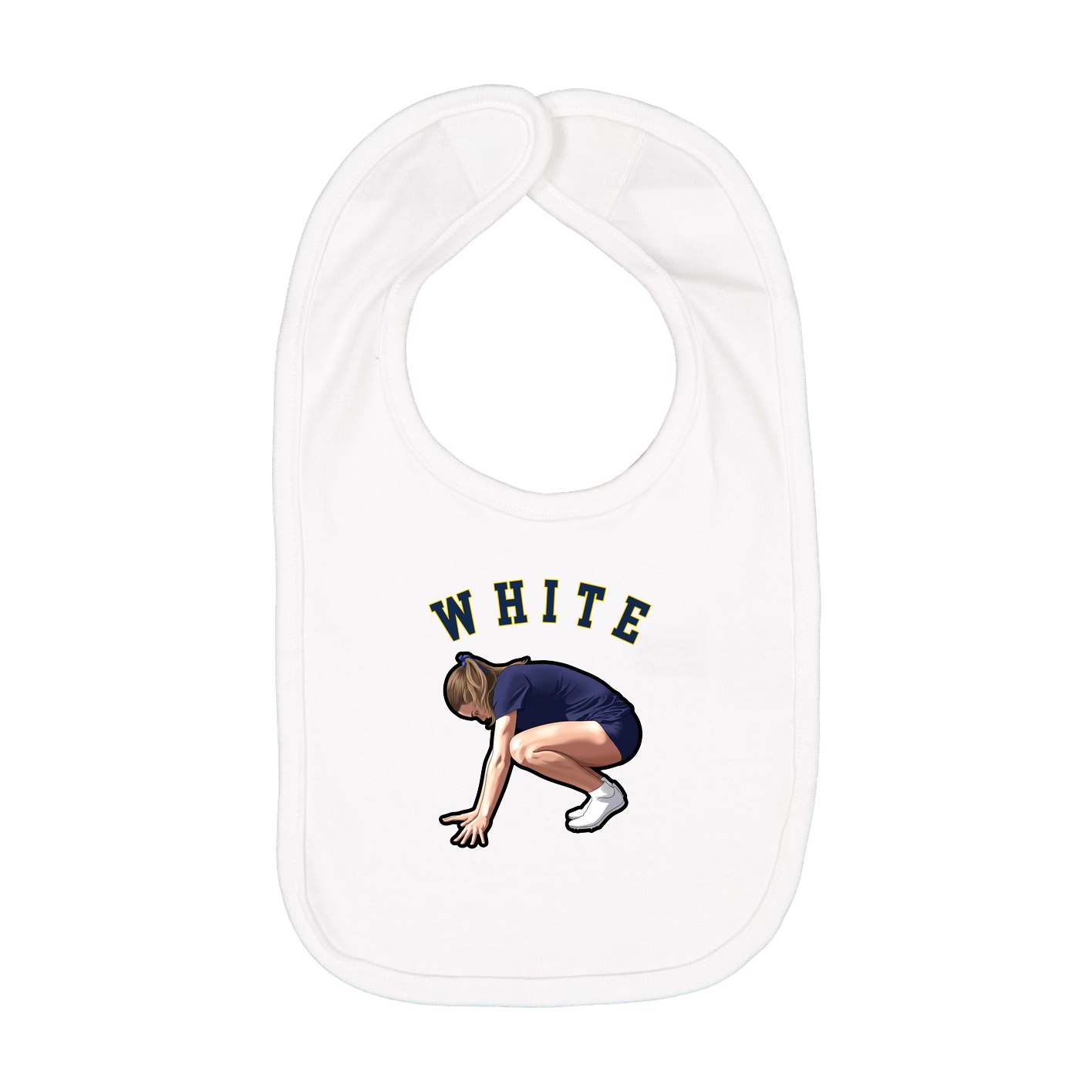 Infant Bib — Shirsey Arch in White