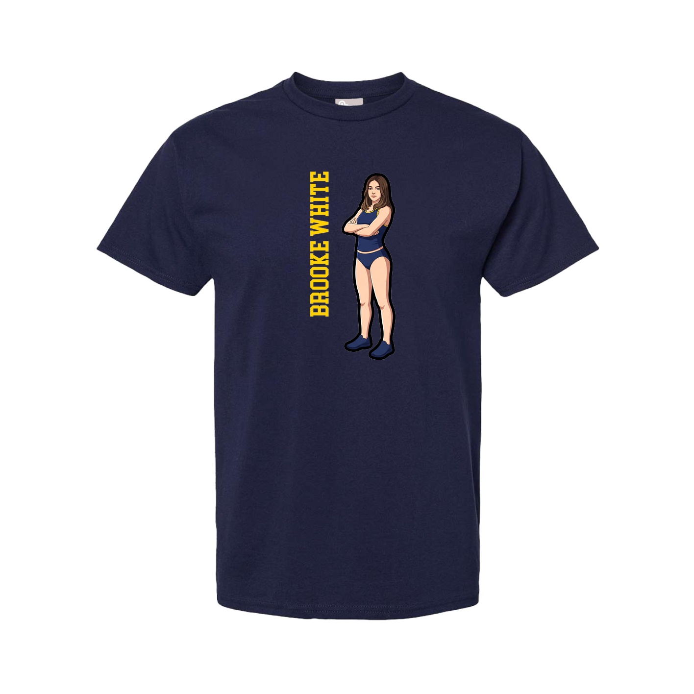 Youth Tee — Name Vertical in Navy