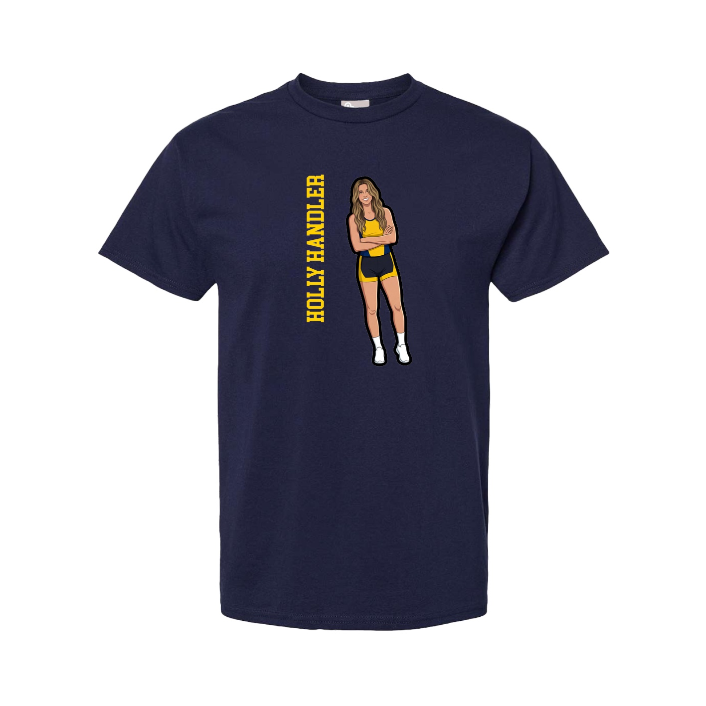 Youth Tee — Name Vertical in Navy
